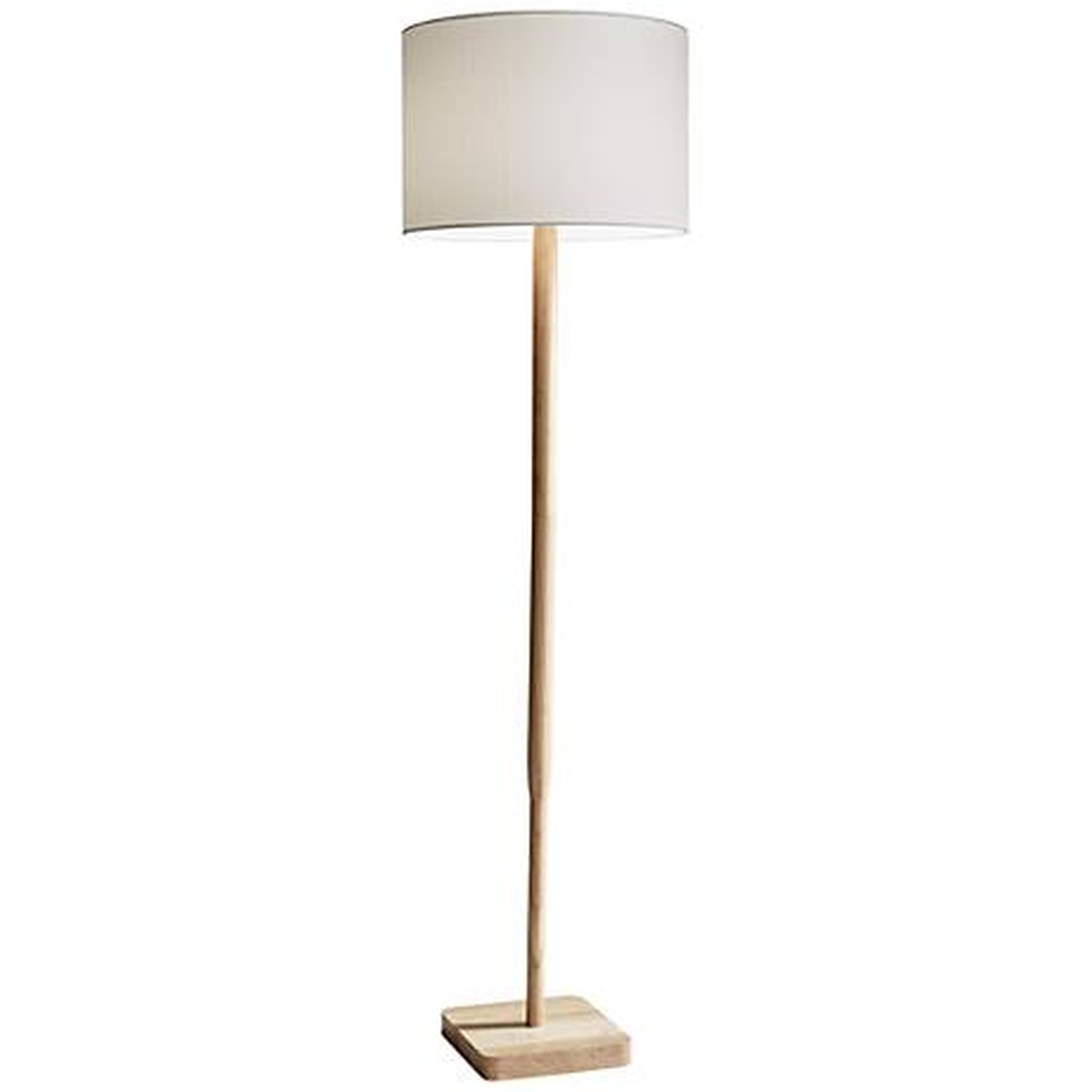 Ellis Natural Rubberwood Floor Lamp white - Lamps Plus