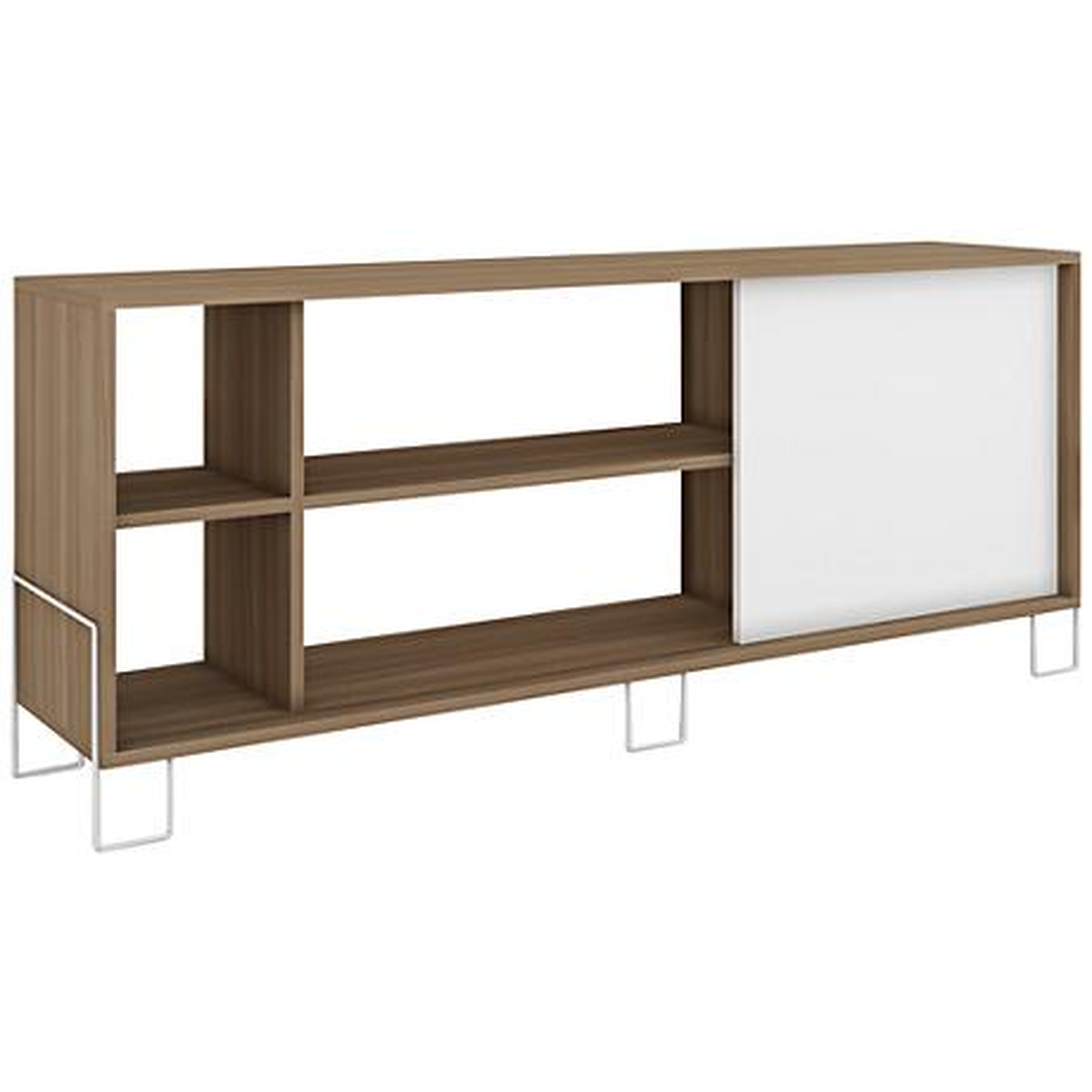 Eye-Catching Nacka 2.0 Oak and 1-Door TV Stand white - Lamps Plus