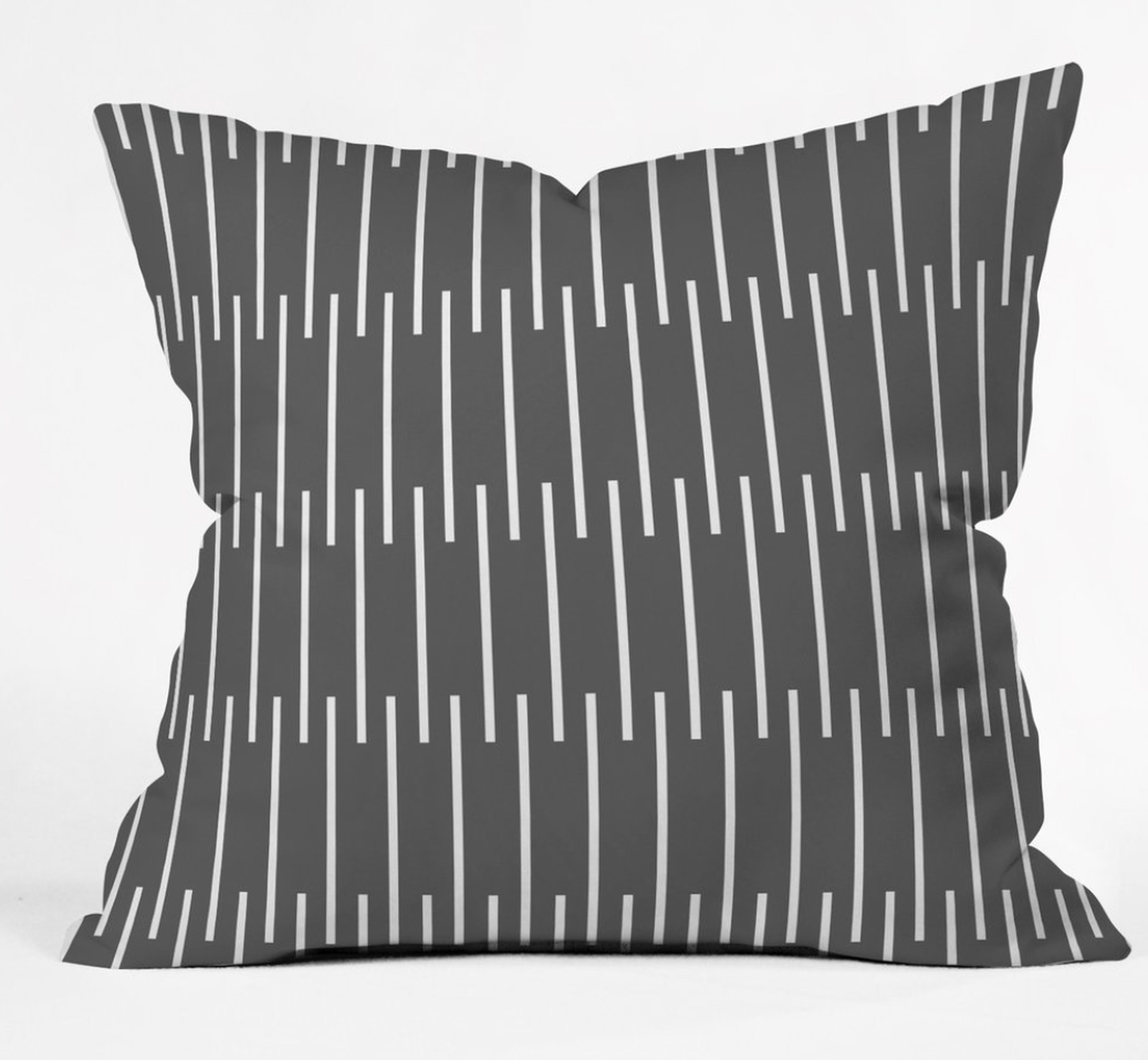 meridian  grey  Throw Pillow - insert included 16"x16" - Wander Print Co.