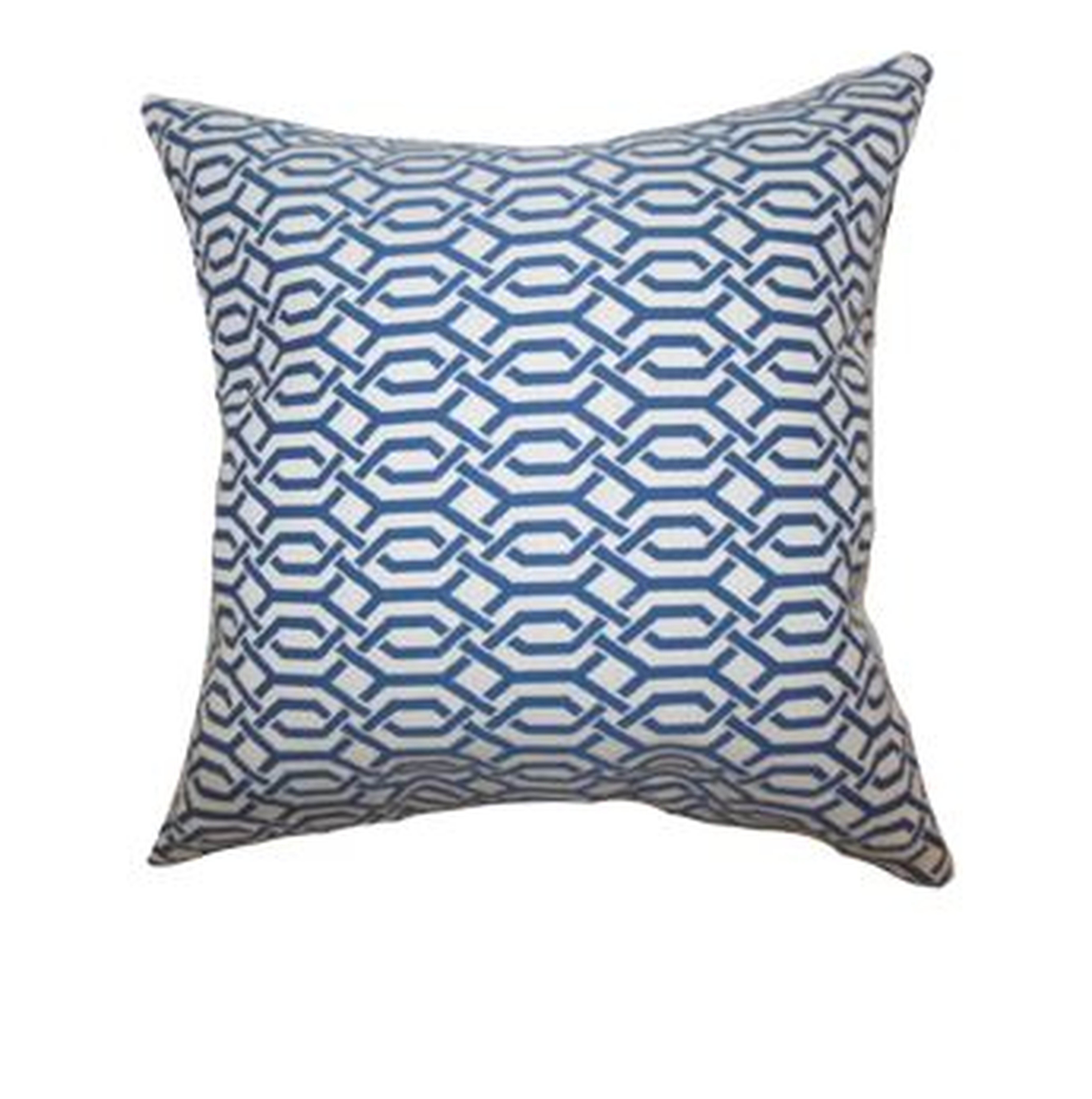 Catriona Geometric Pillow Blue - Linen & Seam
