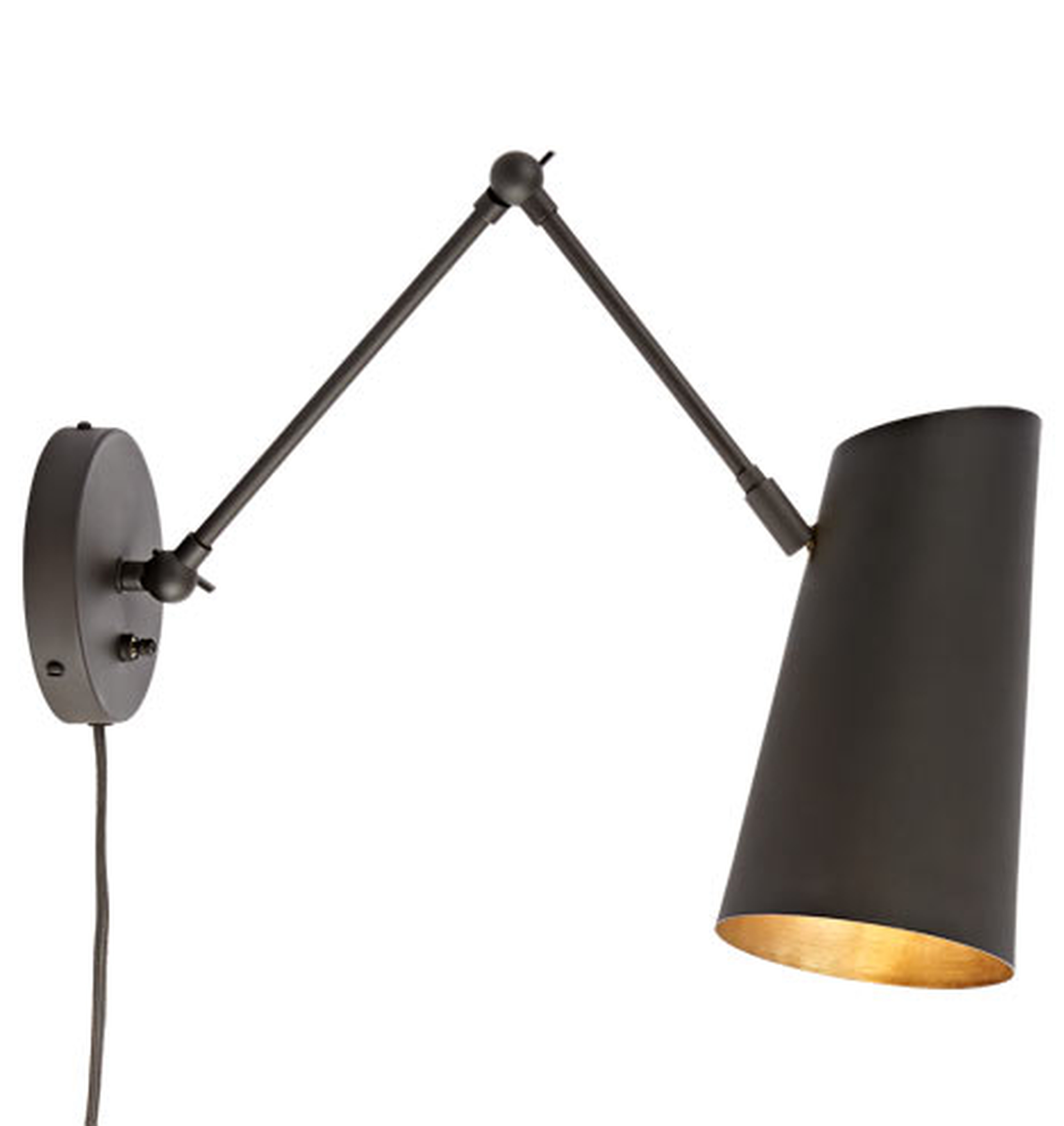 CYPRESS ARTICULATING SCONCE PLUG-IN - OIL-RUBBED BRONZE WITH OIL-RUBBED BRONZE SHADES - Rejuvenation