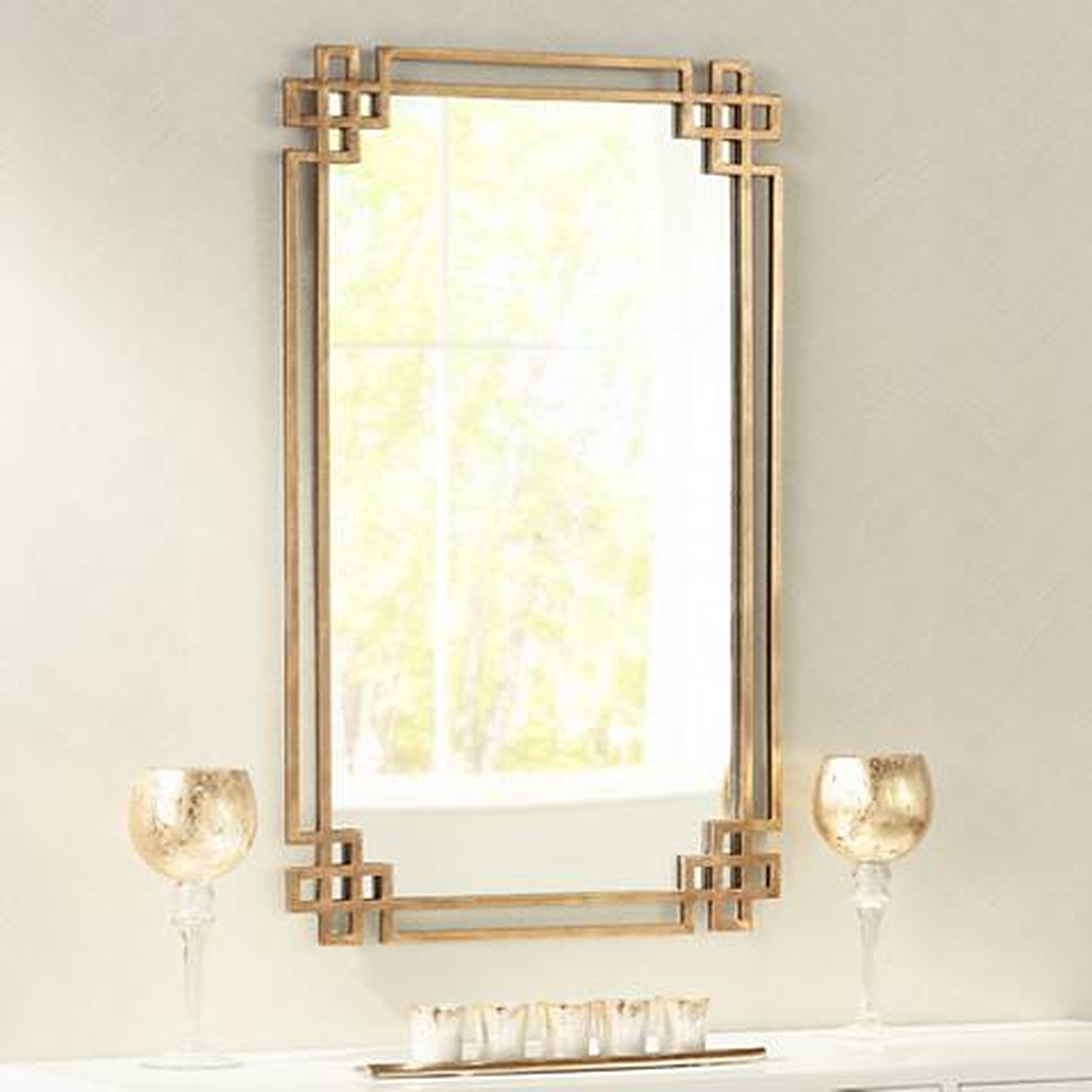 Devoll Classical Gold 22" x 36 3/4" Rectangle Wall Mirror - Lamps Plus