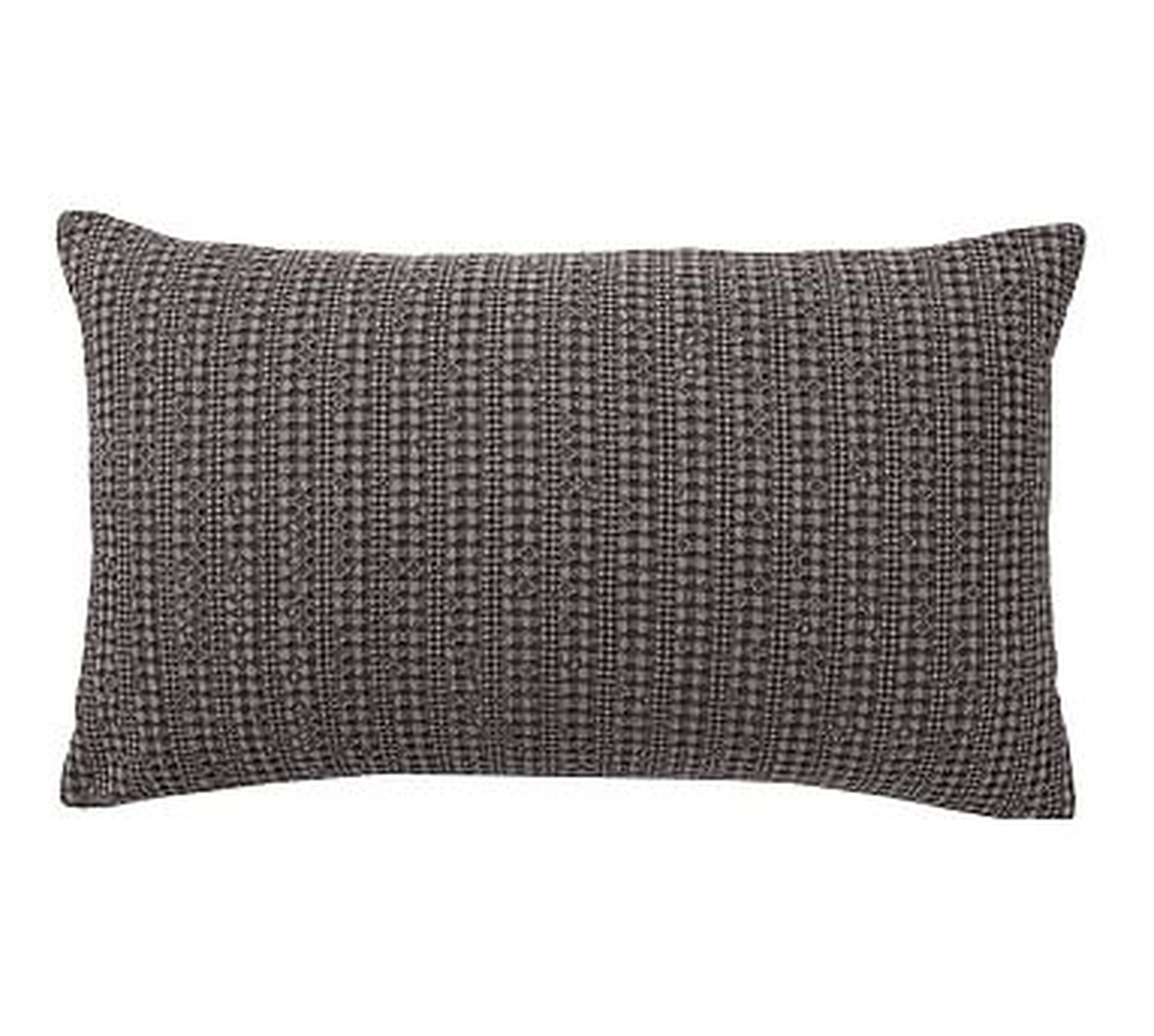Honeycomb Lumbar Pillow Cover, 16x26", Ebony - Pottery Barn