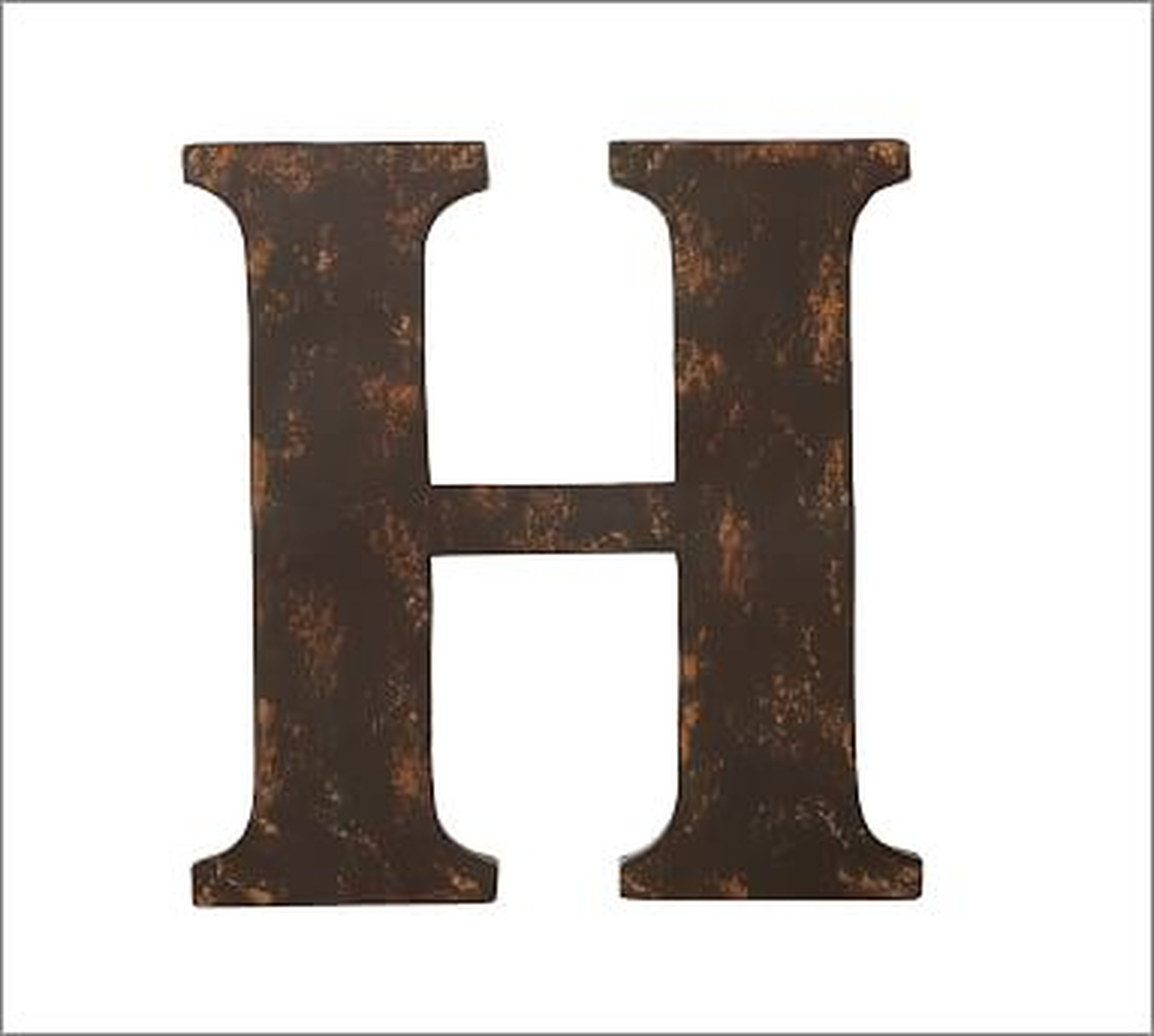 Rustic Metal Letter, H - Pottery Barn
