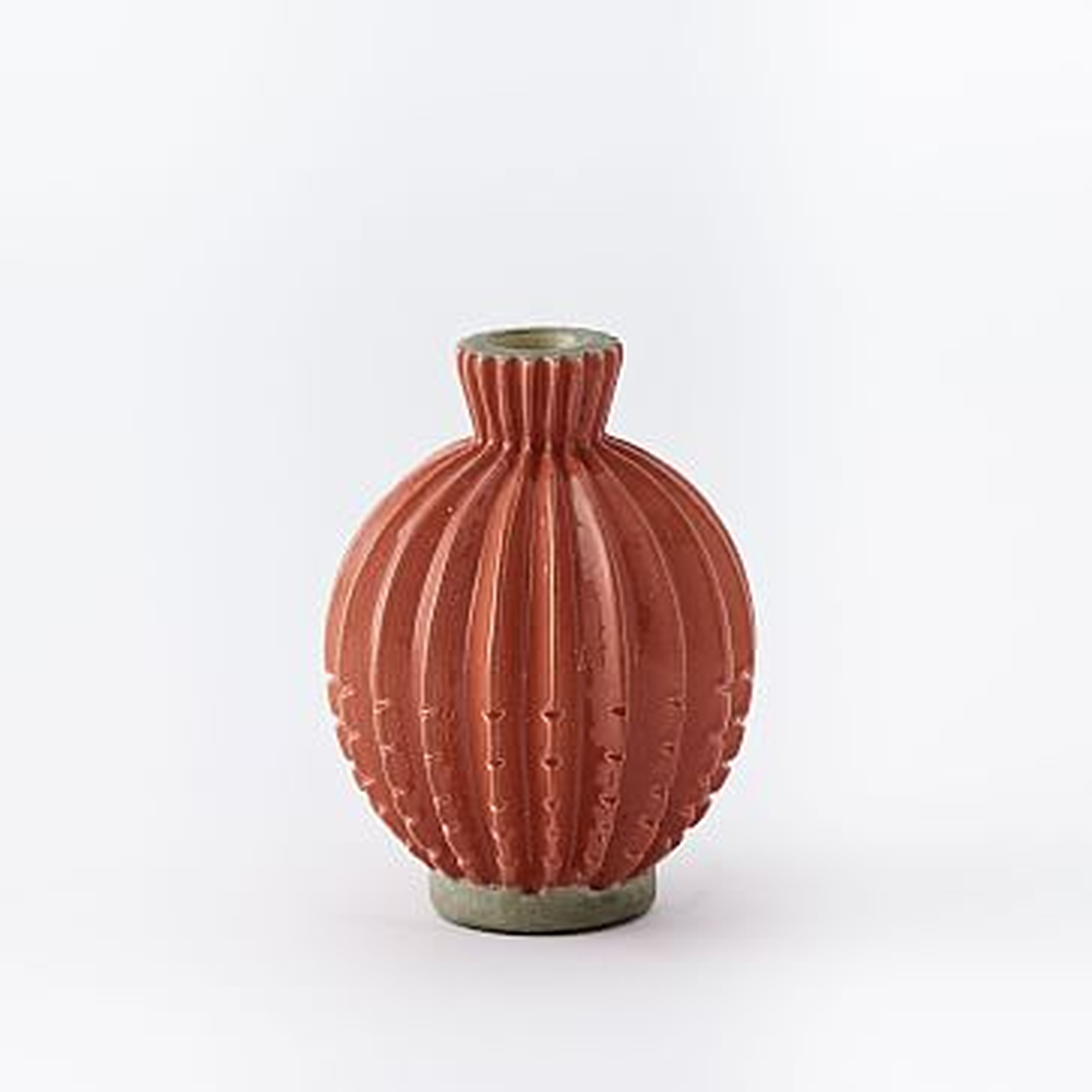 Rustic Pure Vase, Bud (5.5"), Orange - West Elm