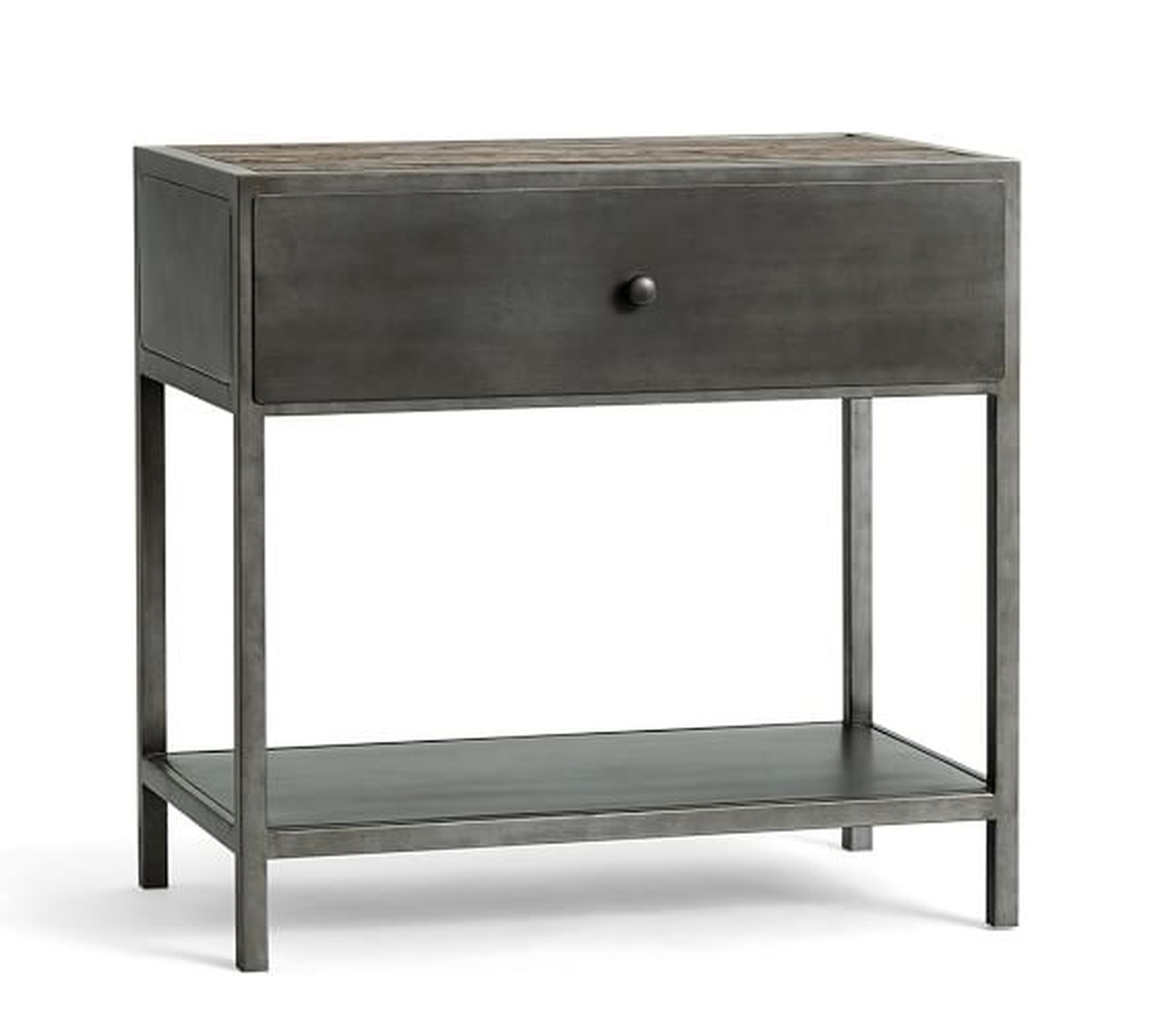 BIG DADDY'S ANTIQUES METAL BEDSIDE TABLE - Pottery Barn