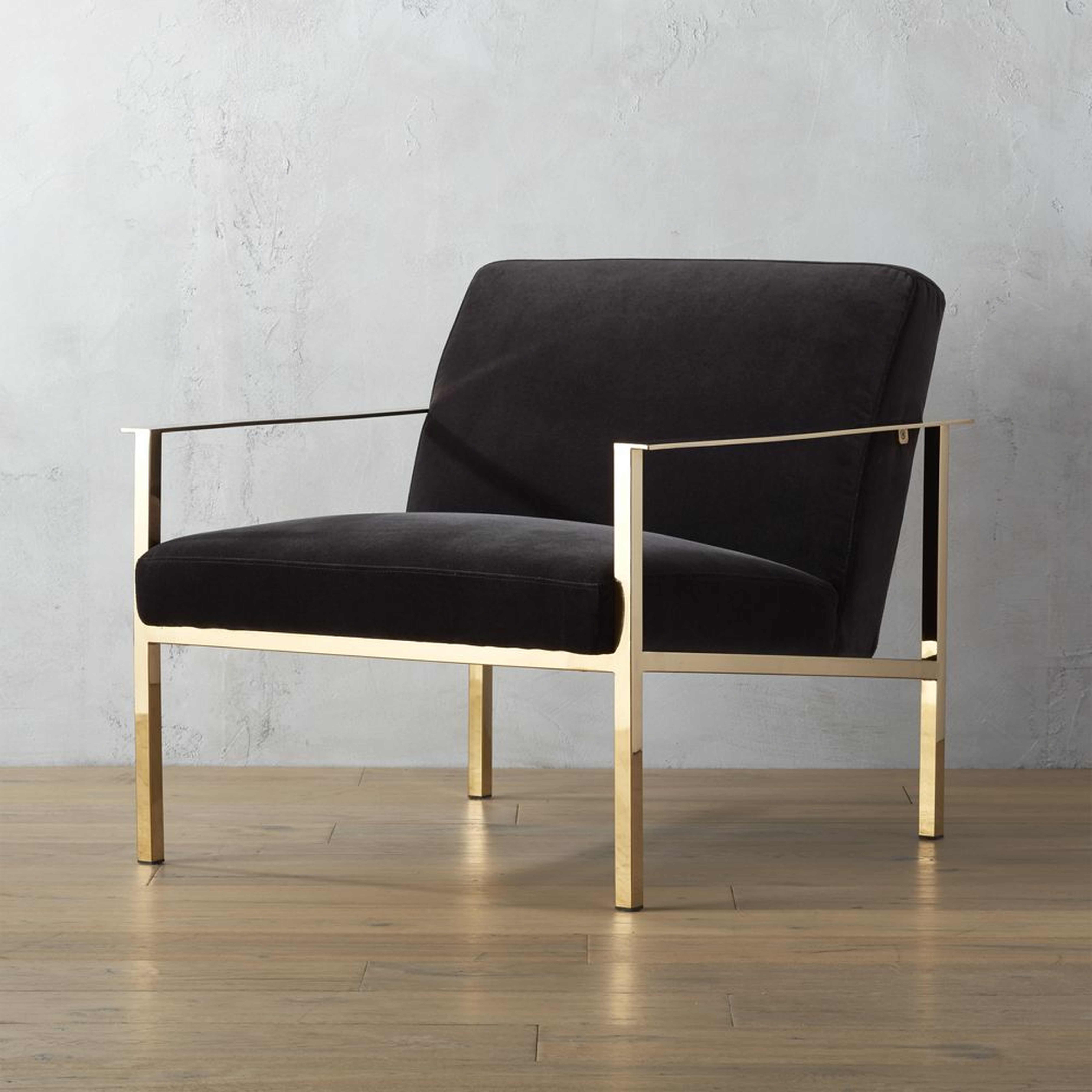 cue chair with brass legs - CB2