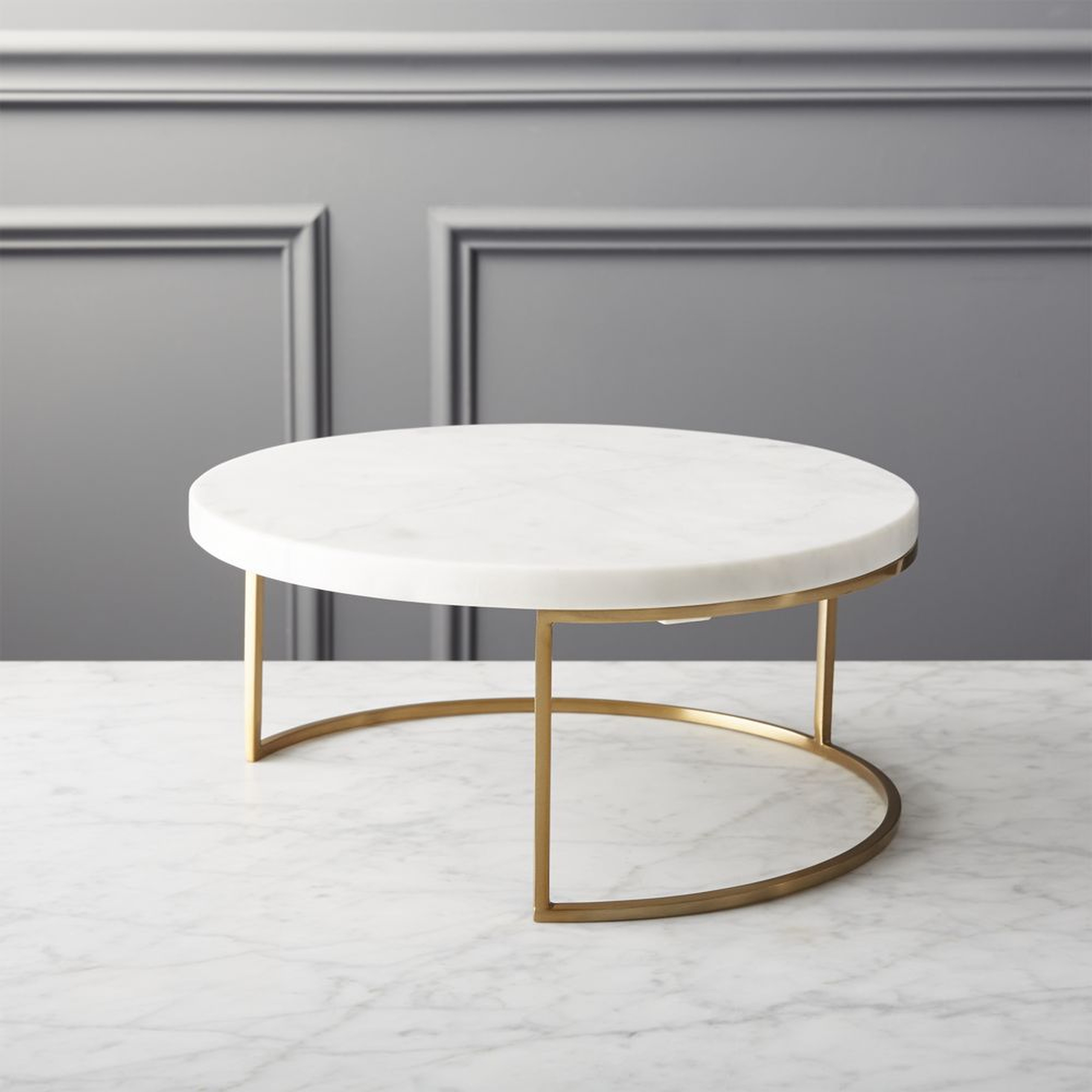 Essex Marble Cake Stand/Server Large - CB2