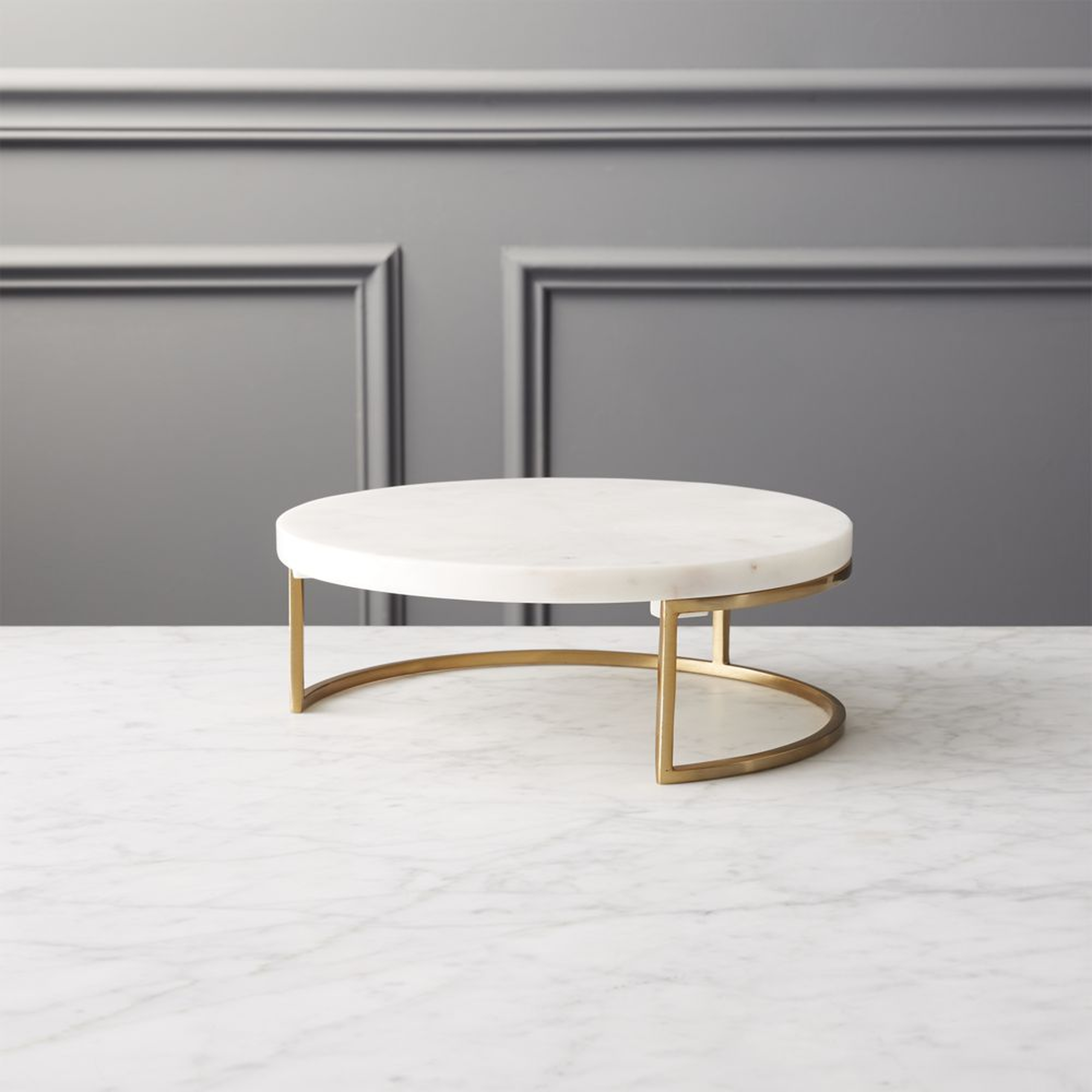 Essex Marble Cake Stand/Server Small - CB2