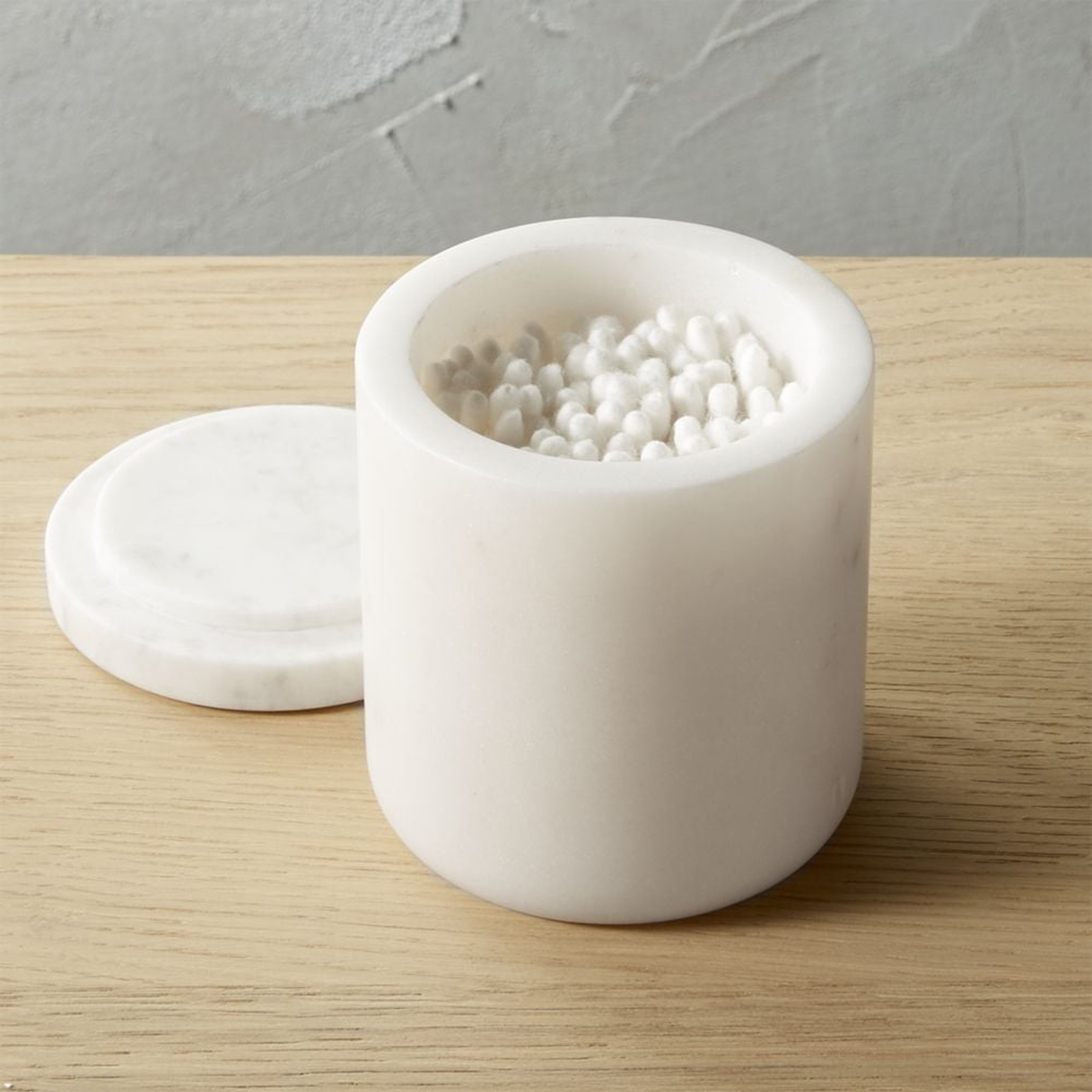 Nexus White Marble Canister Large - CB2