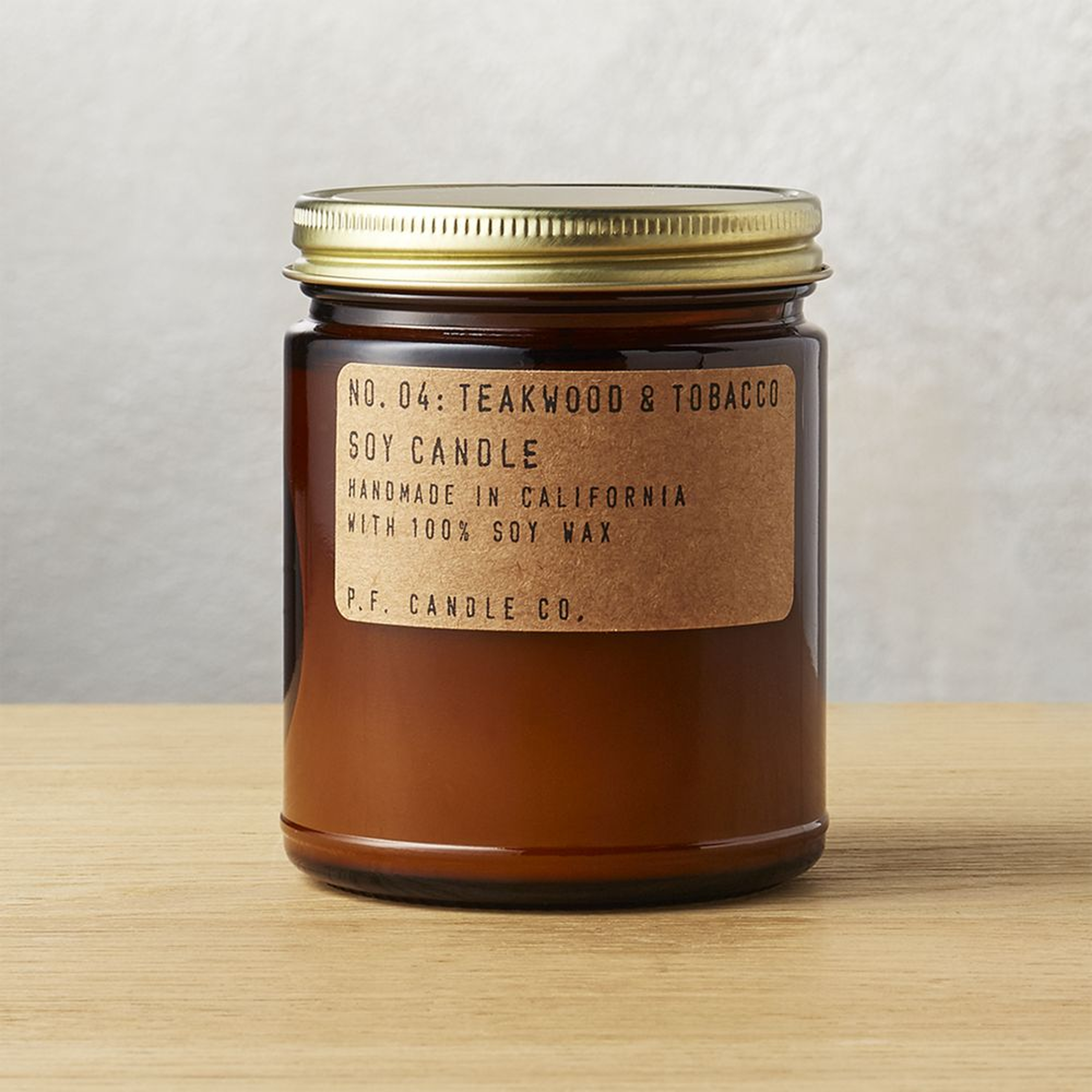 teakwood and tobacco soy candle - CB2