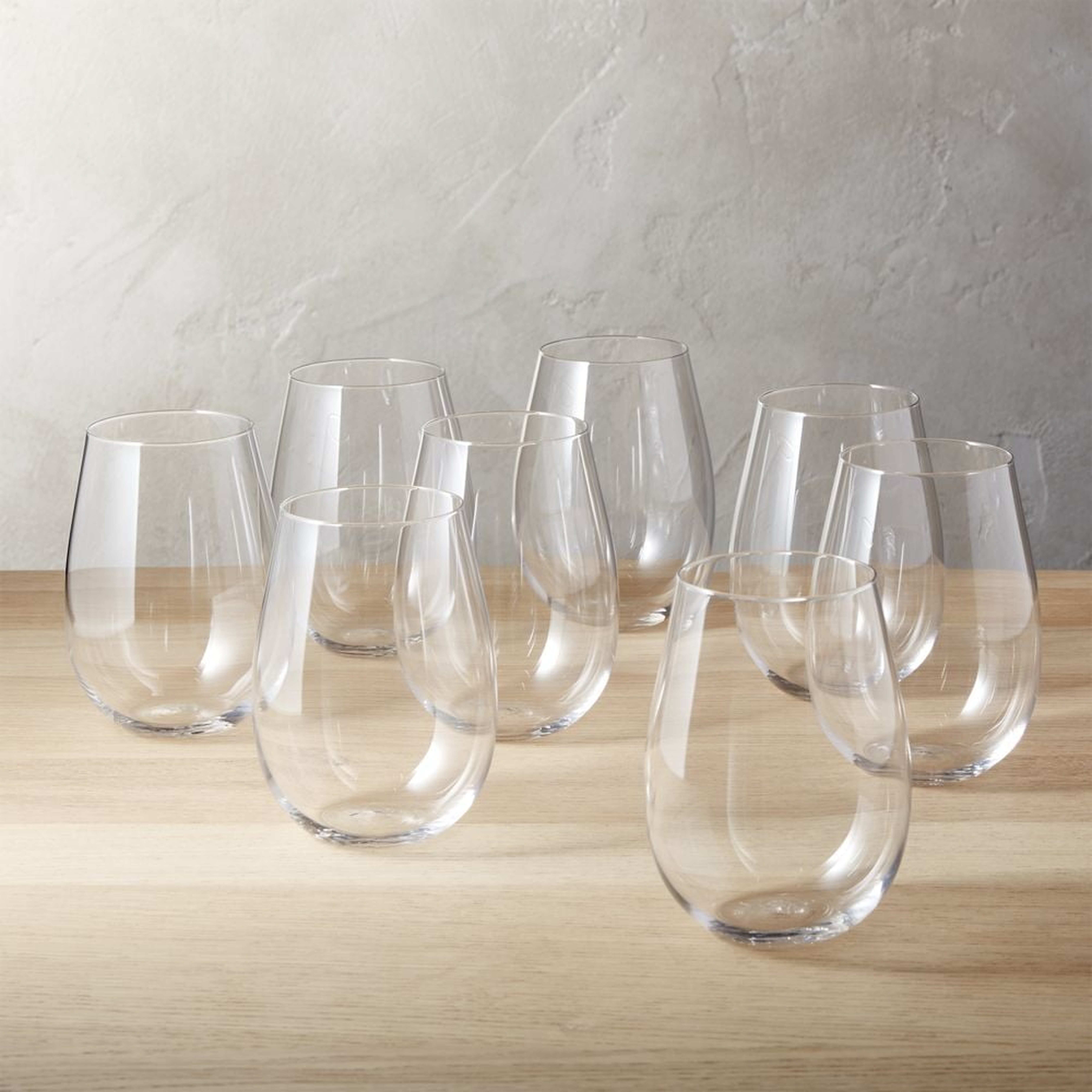 True Stemless Wine Glass Set of 6 - CB2