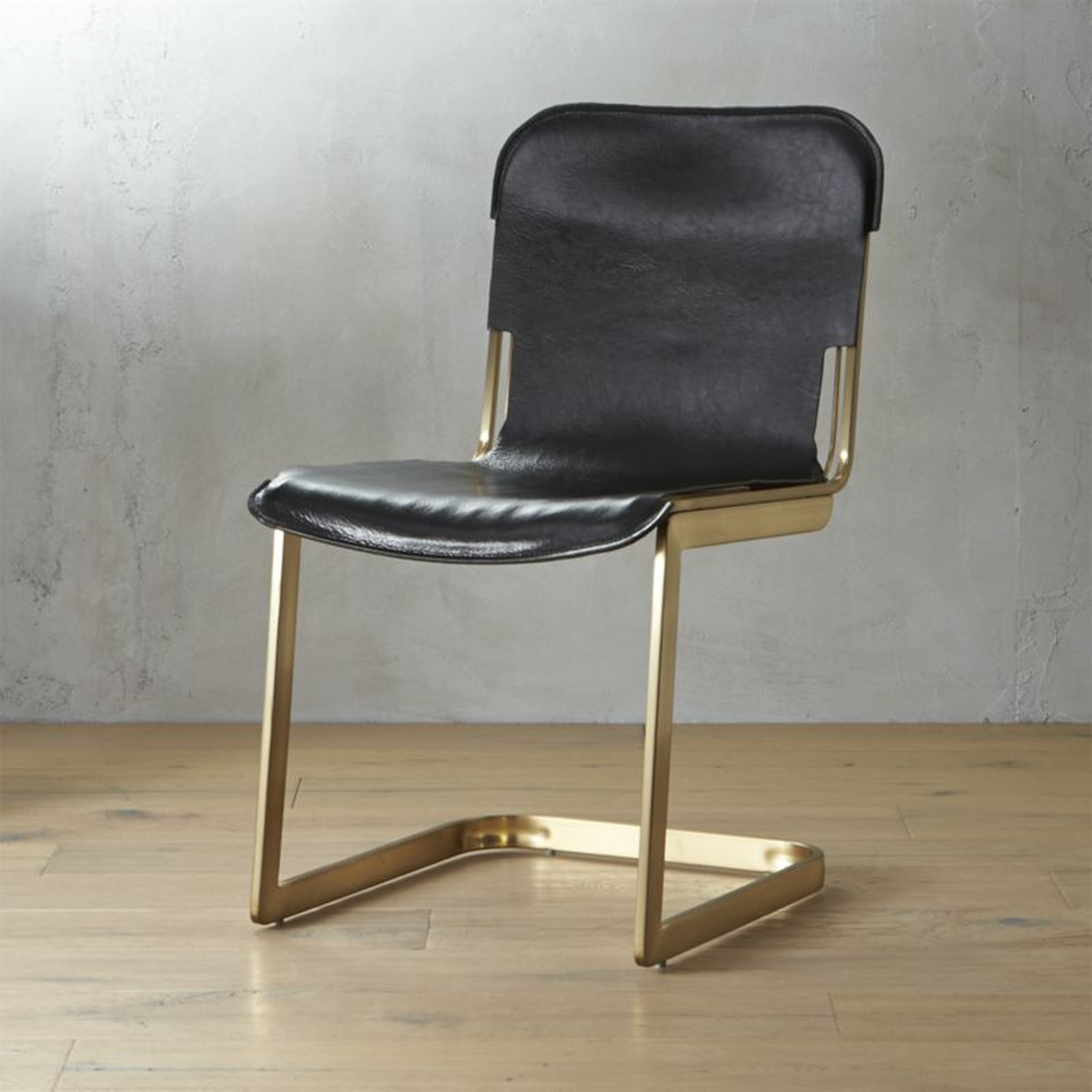 Rake Black Leather Chair by Kravitz Design - CB2