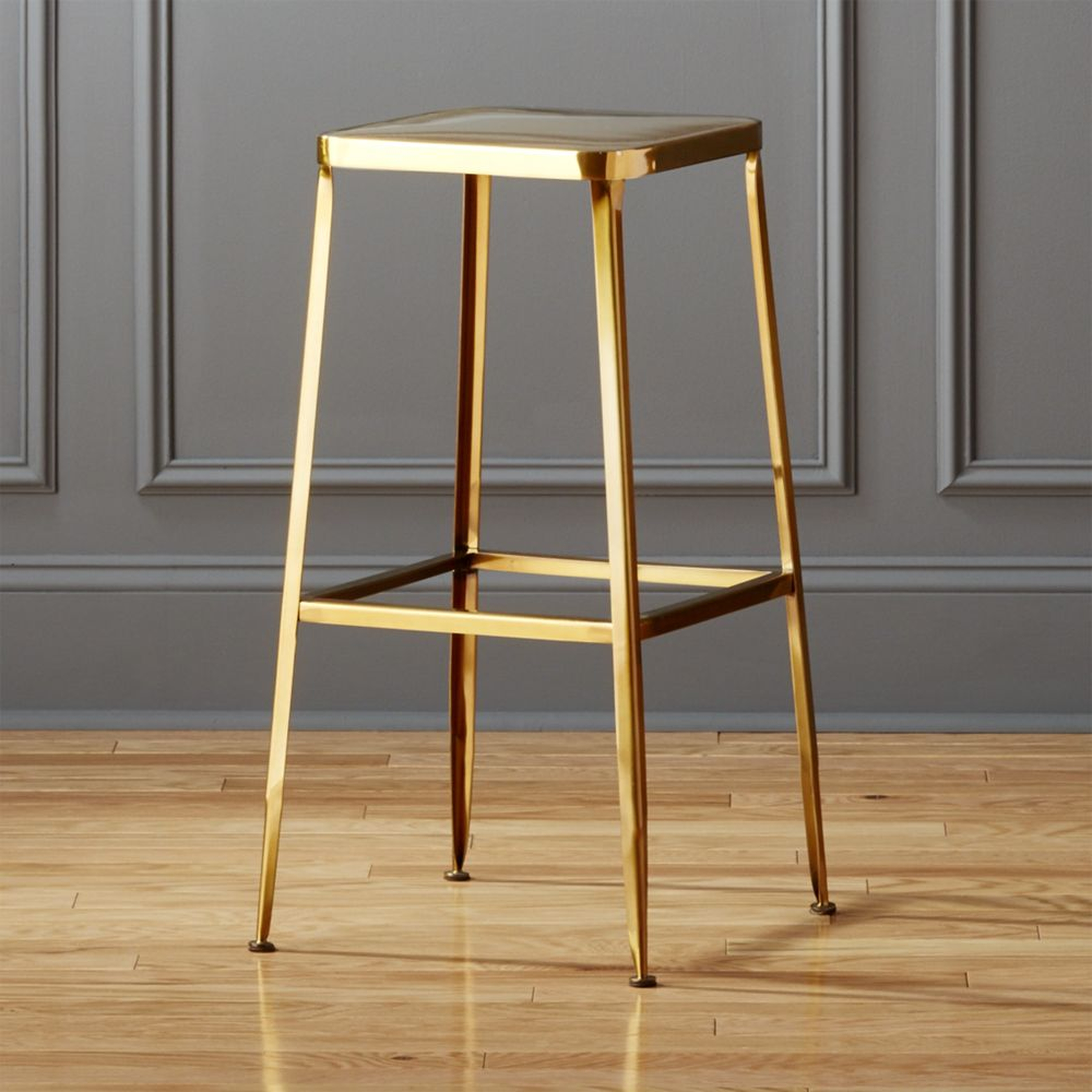 flint gold 30" bar stool - CB2