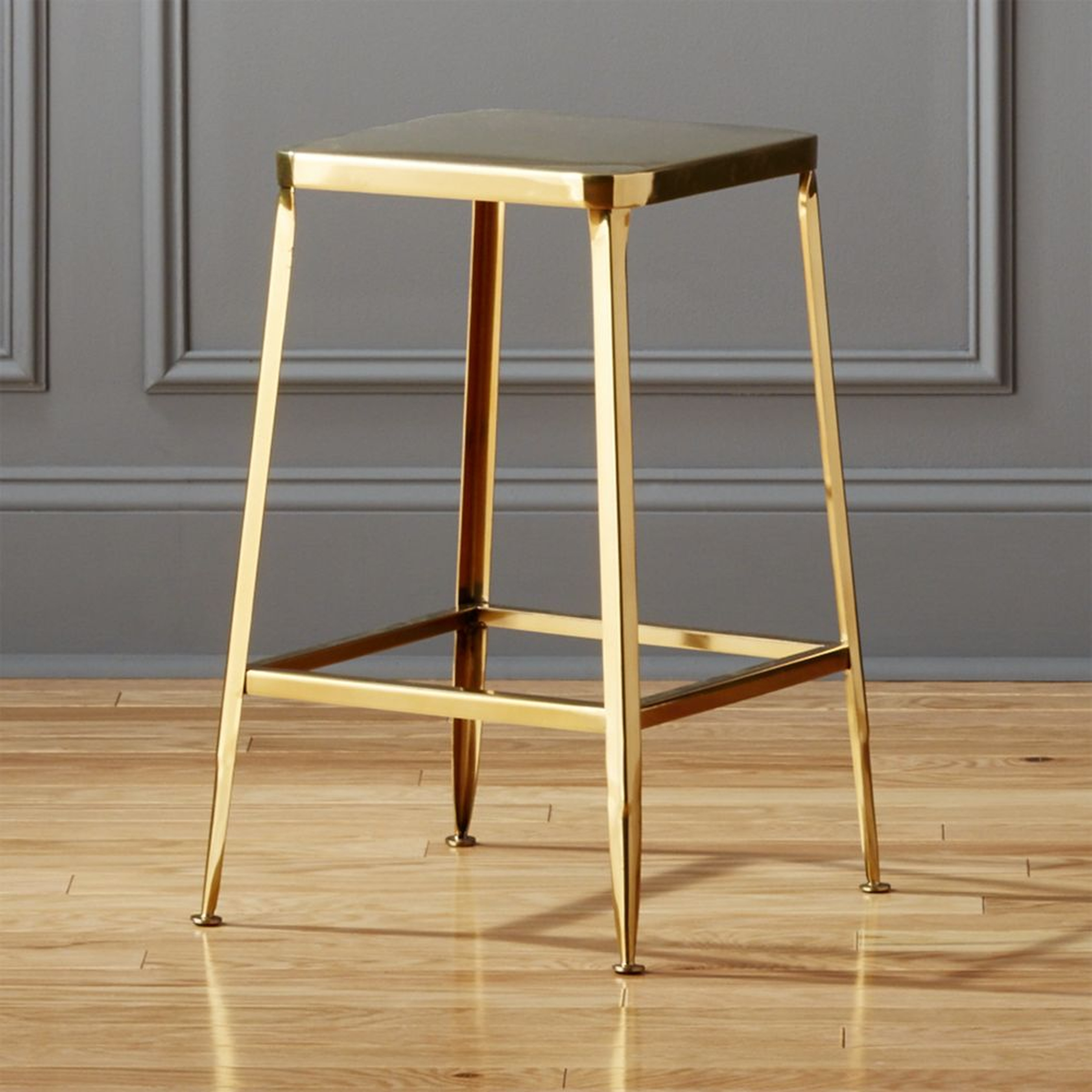 "flint gold 24"" counter stool" - CB2