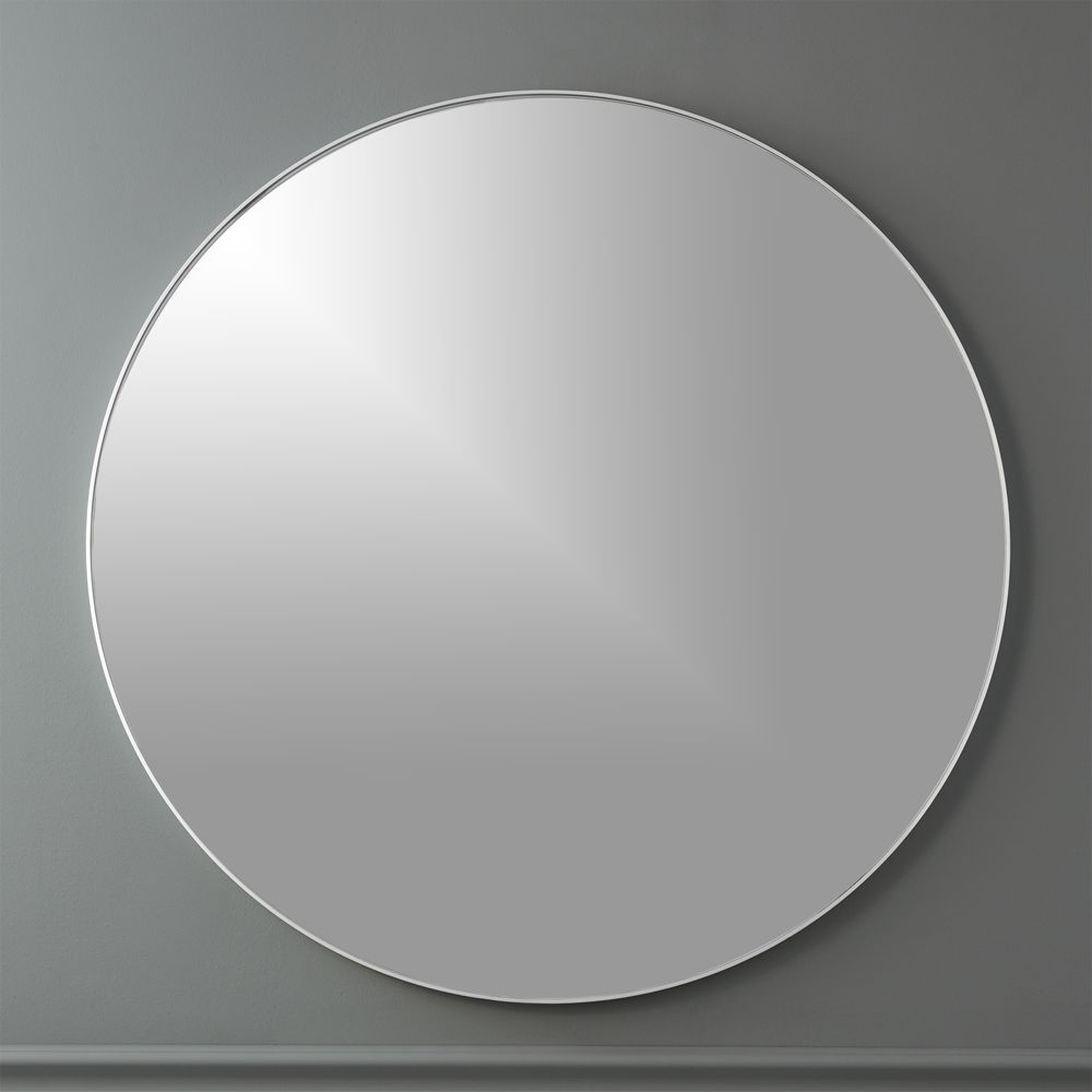 INFINITY 36" ROUND WALL MIRROR, Silver - CB2
