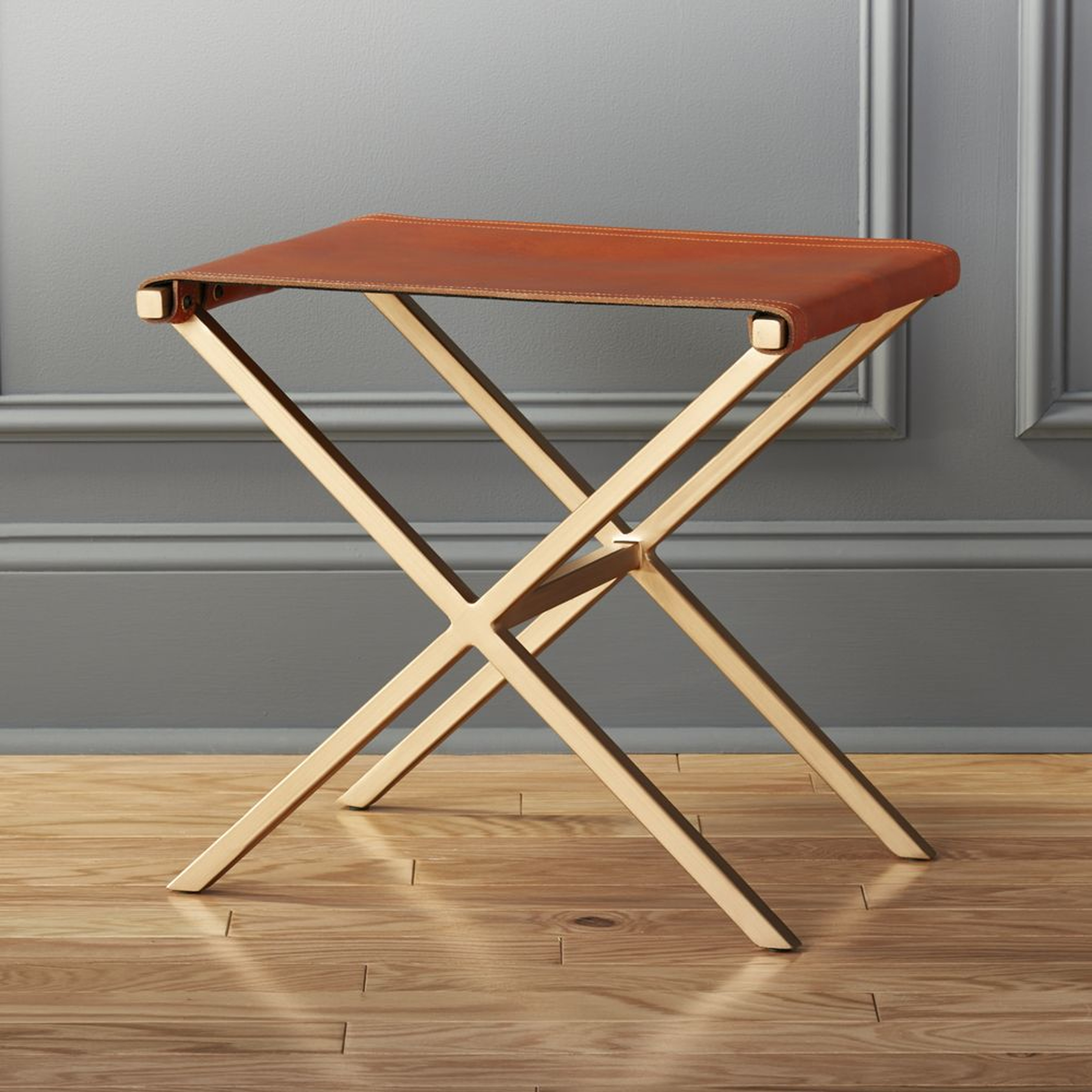 leather director's stool - CB2