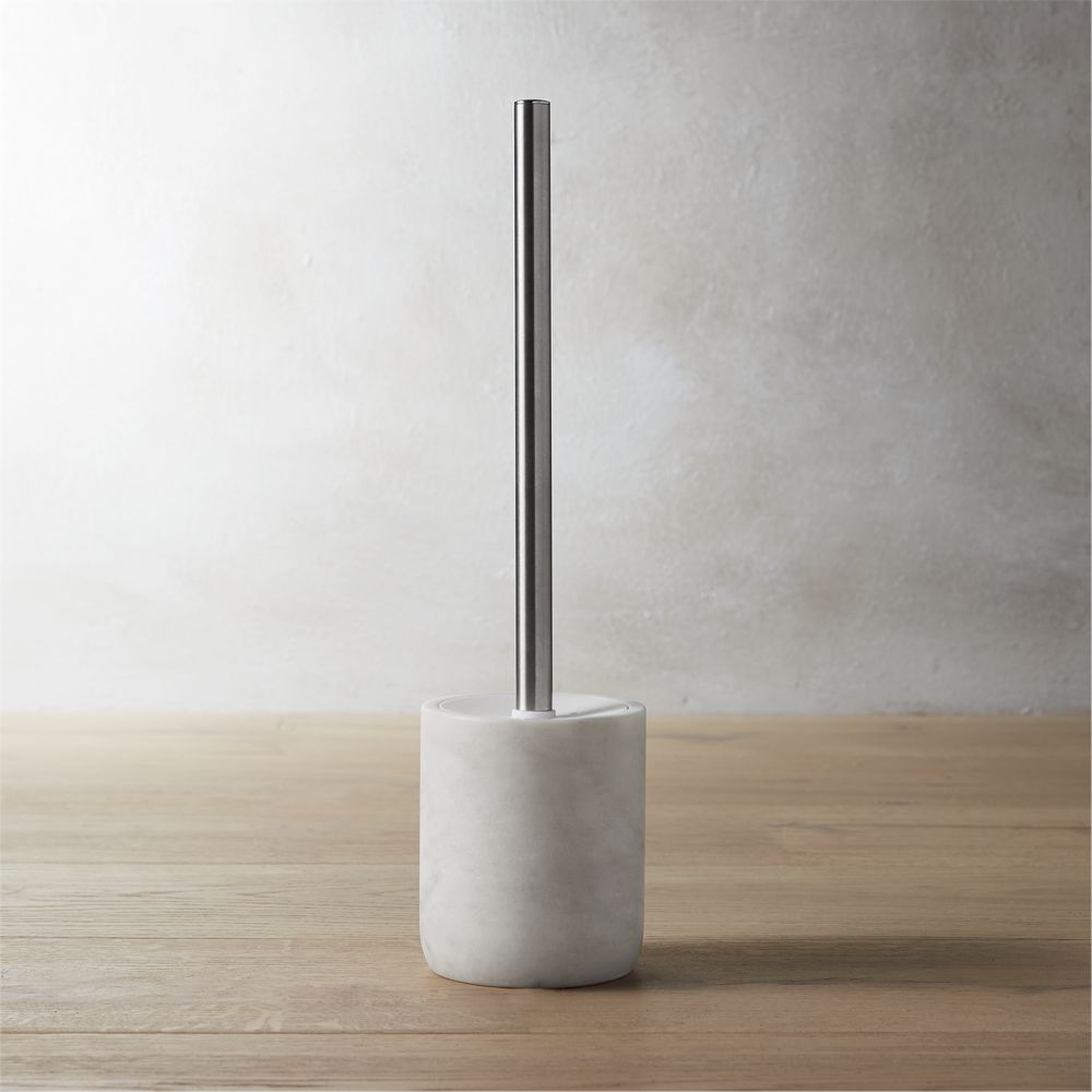 Nexus White Marble Toilet Brush - CB2