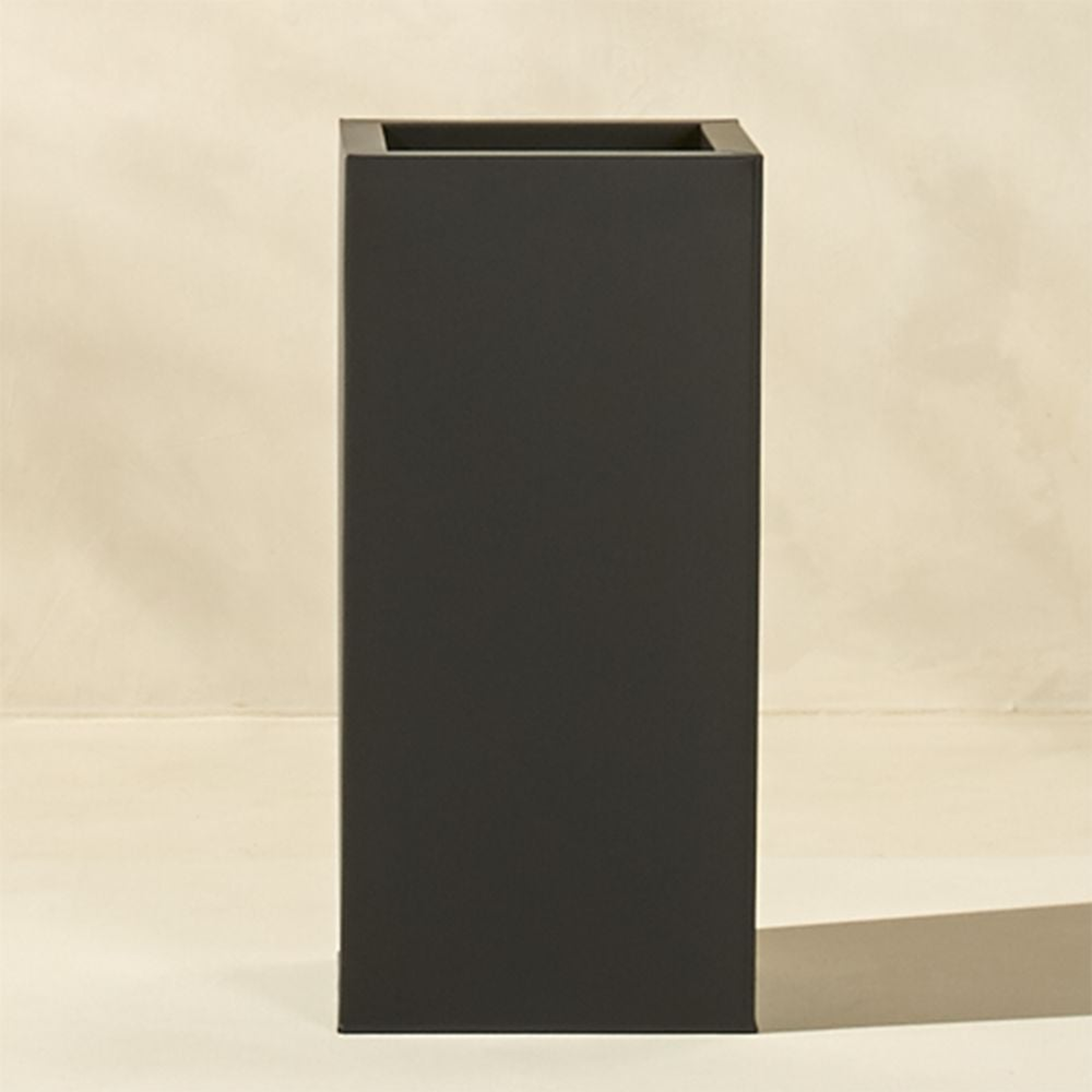 Blox Tall Charcoal Galvanized Steel Indoor/Outdoor Planter Small - CB2