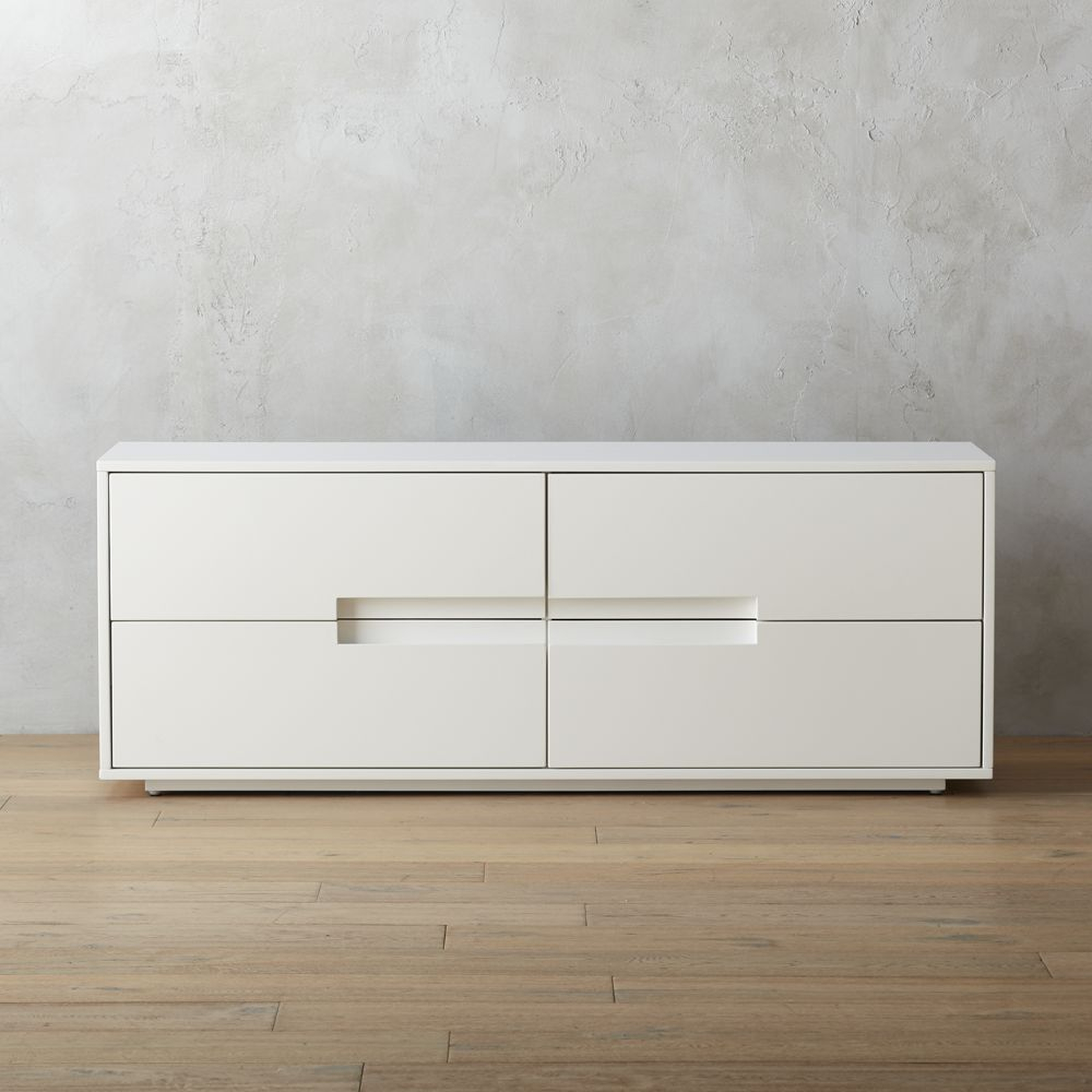 Latitude 4-Drawer High-Gloss White Lacquered Dresser - CB2