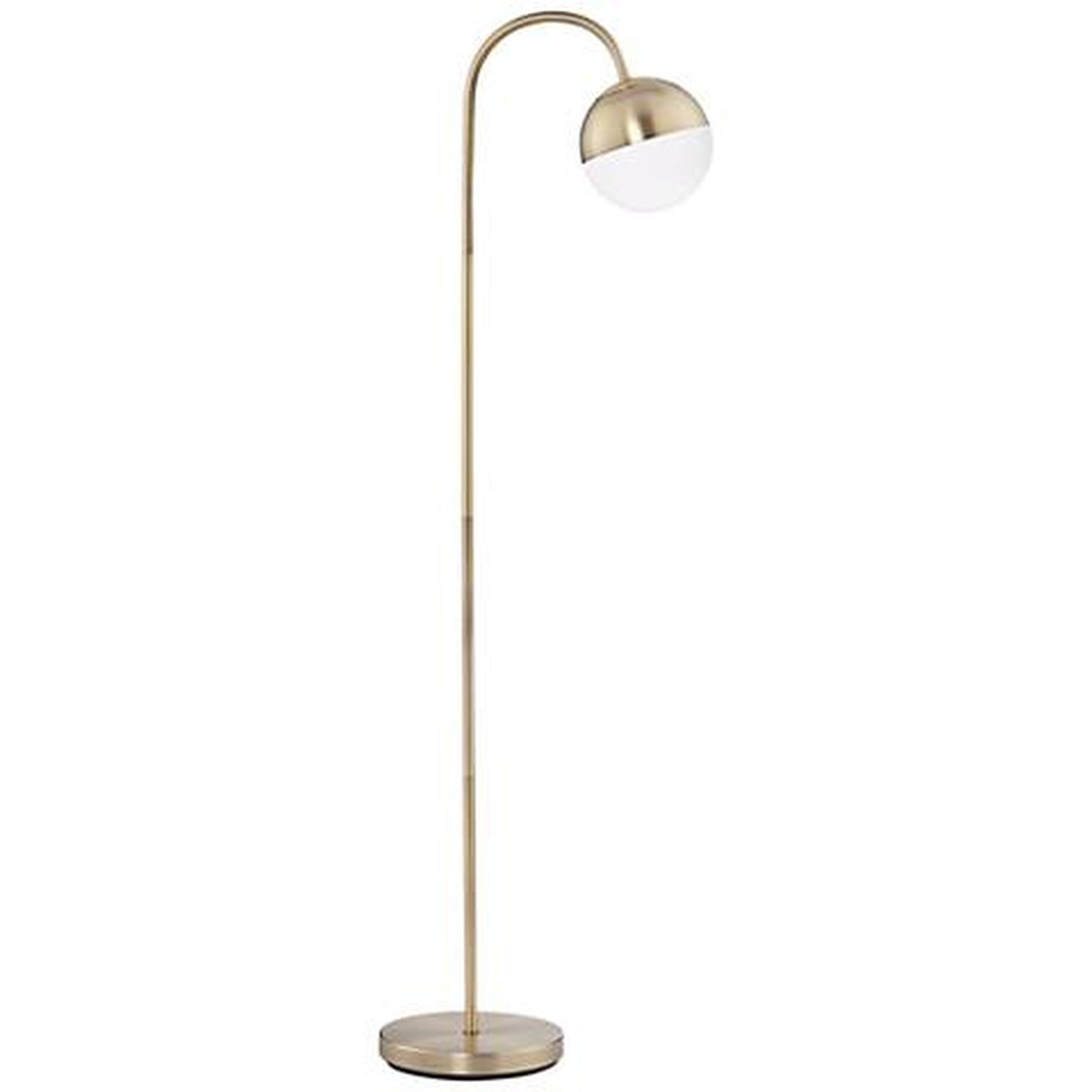 Carlton Globe Brass Finish LED Floor Lamp - Lamps Plus
