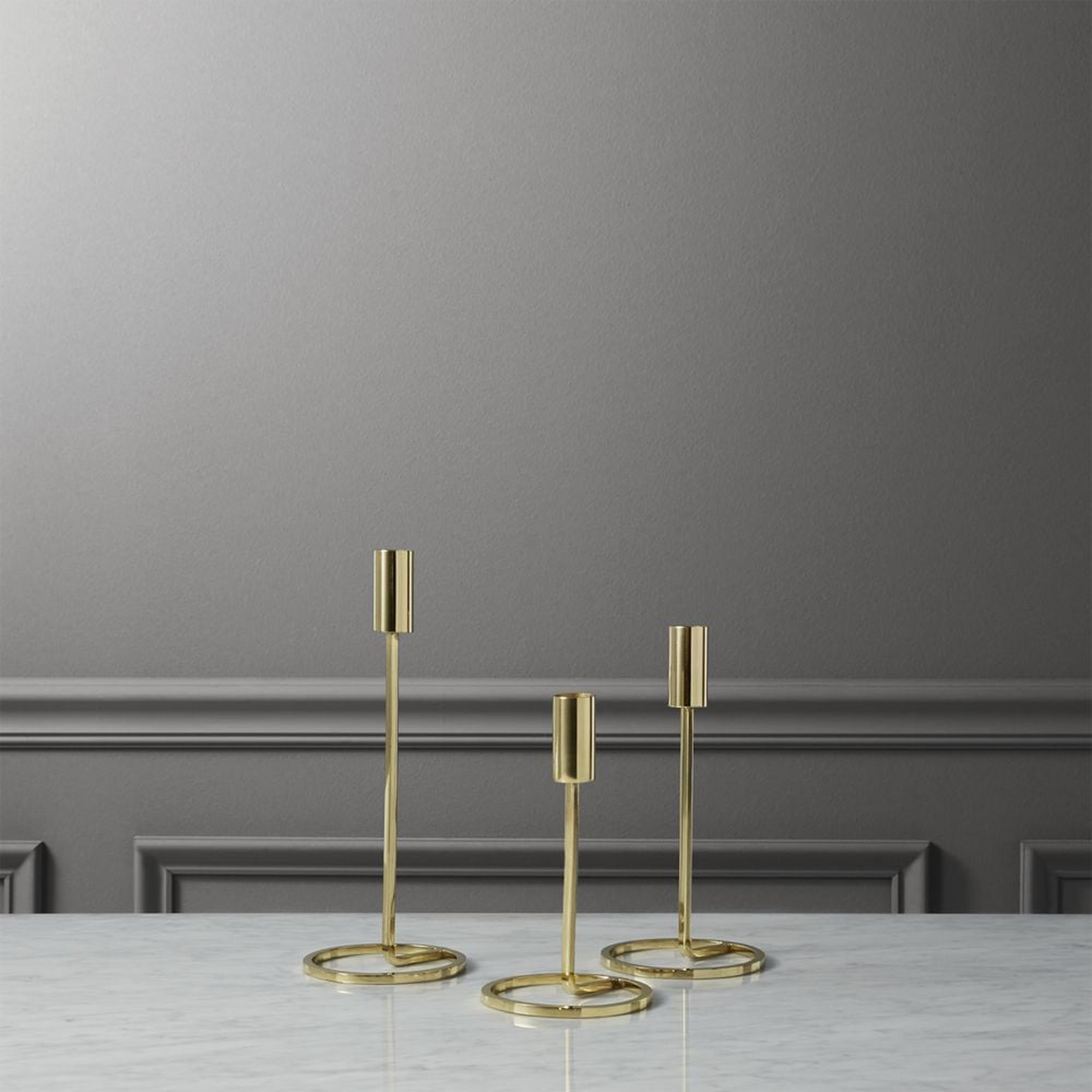 3-piece roundabout taper candle holder set - CB2