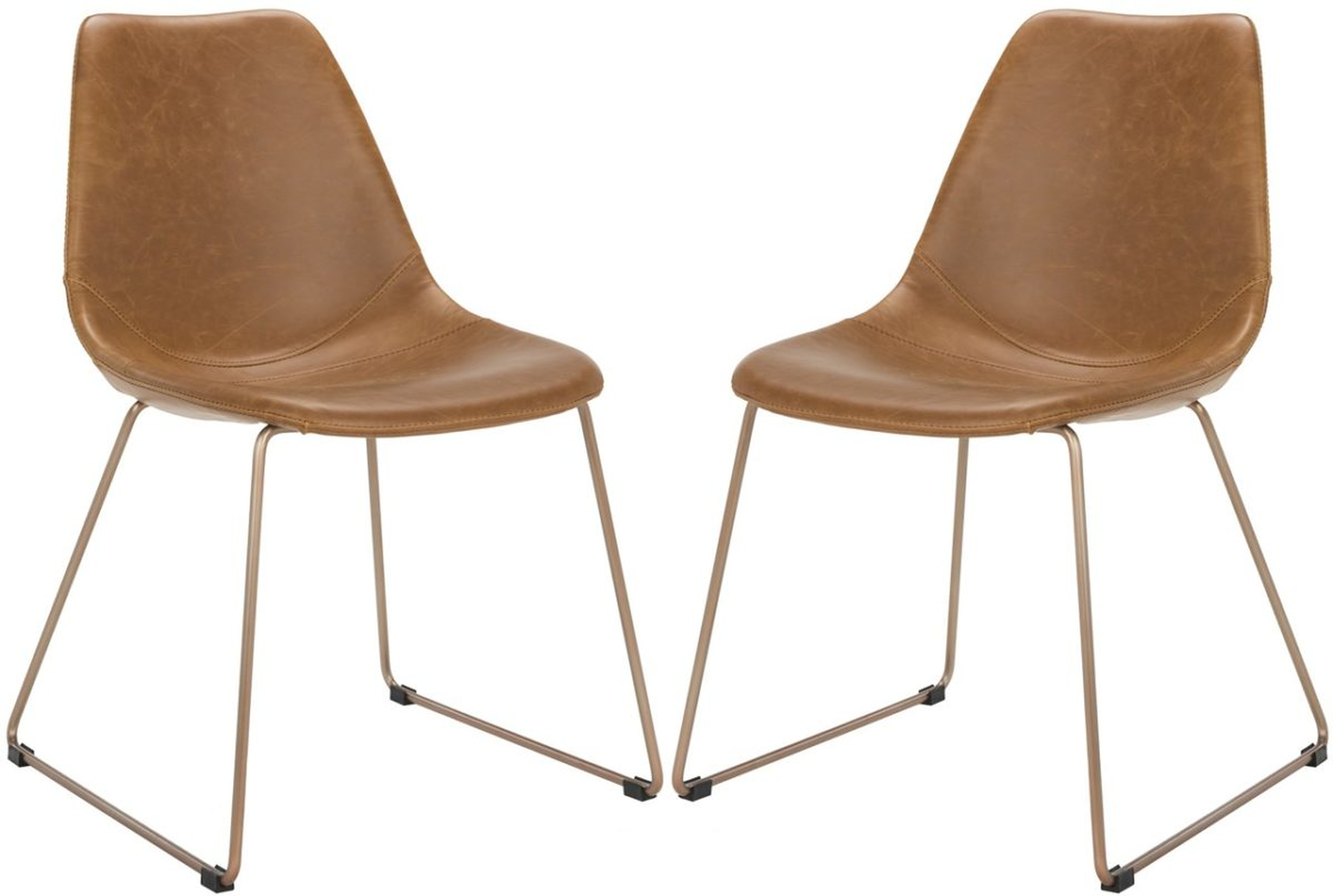 Dorian Midcentury Modern Dining Chair - Light Brown - Arlo Home - Arlo Home