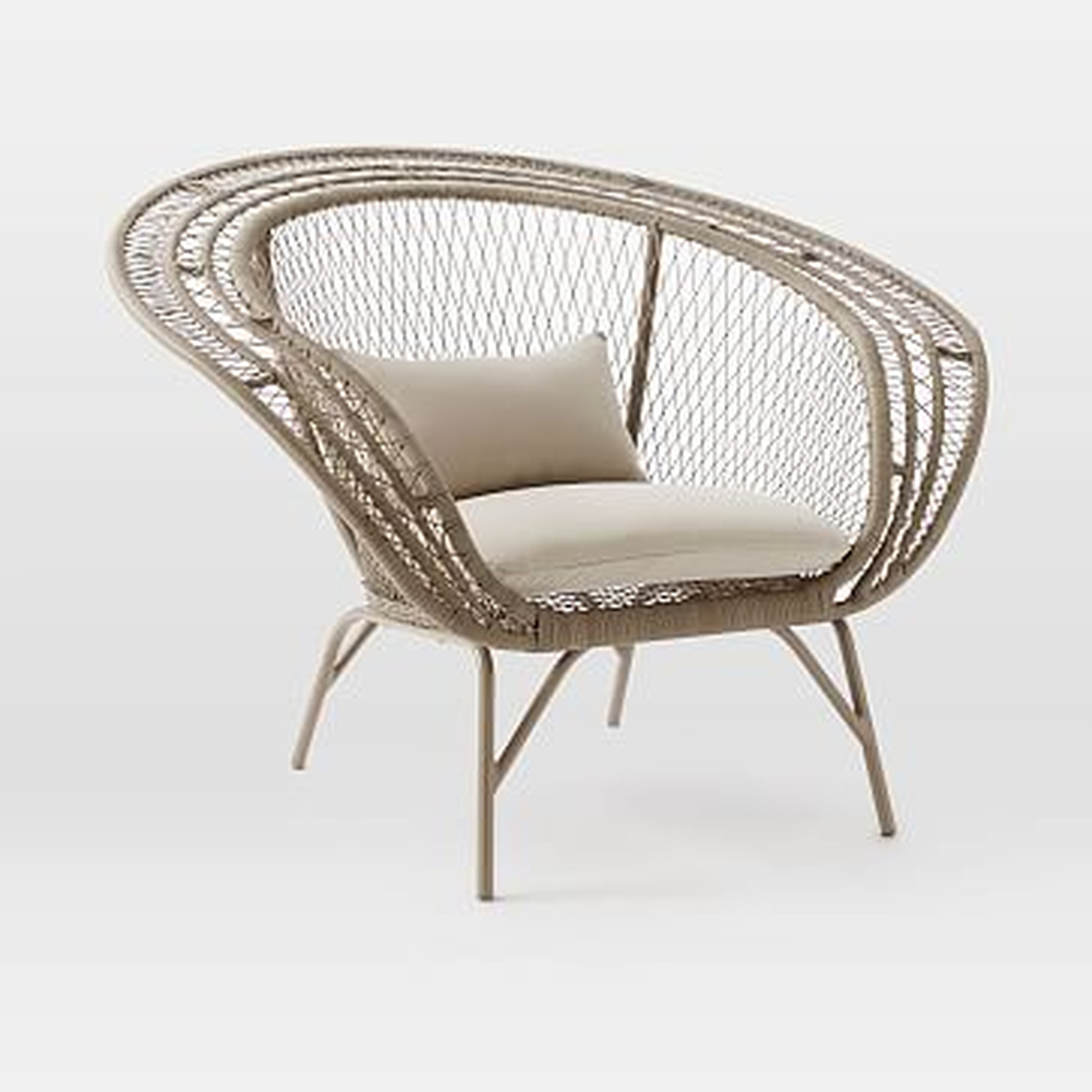 Modern Peacock Chair, Stone / Cement - West Elm