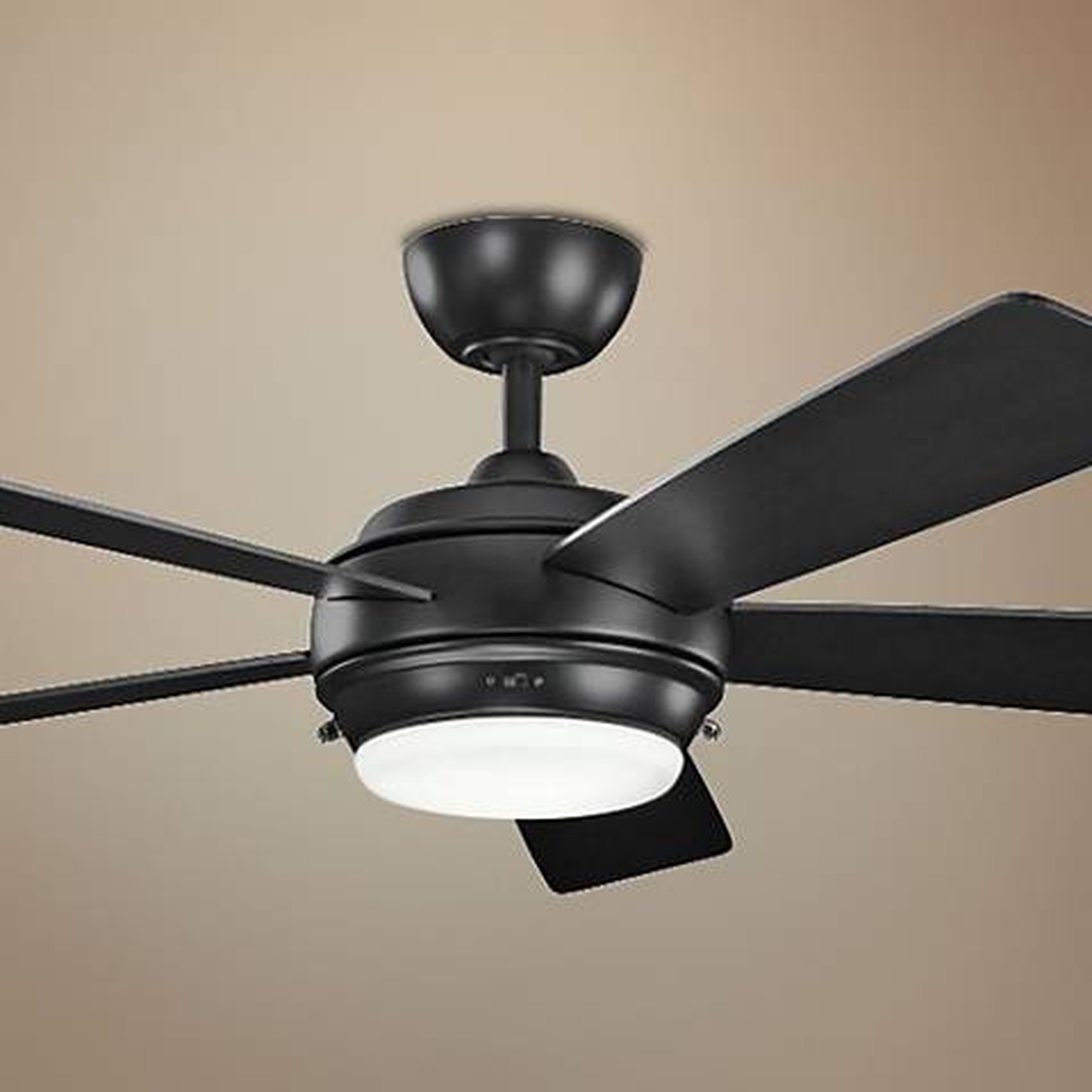52" Kichler Starkk Satin Black Ceiling Fan - Lamps Plus