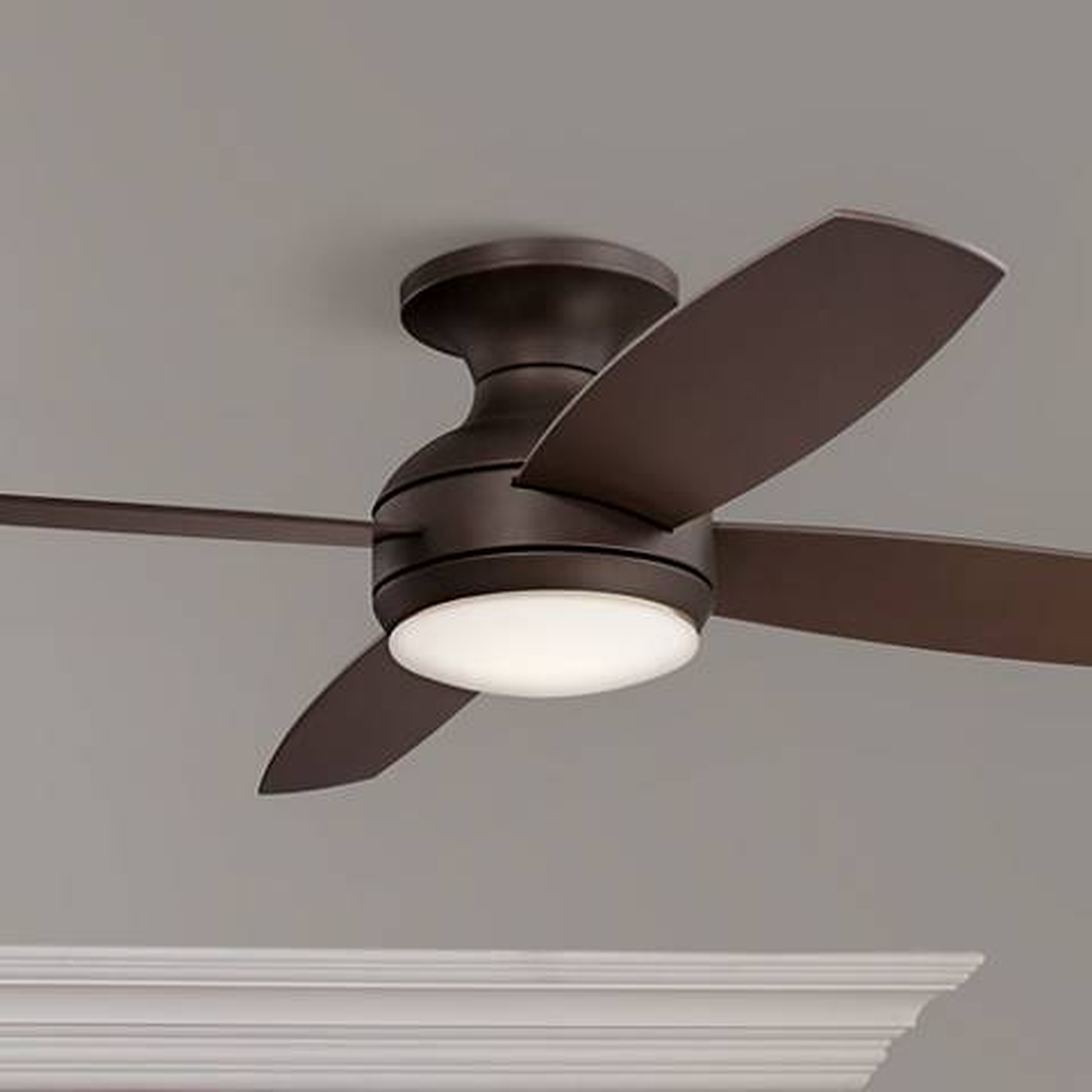 52" Casa Elite Oil-Rubbed Bronze LED Hugger Ceiling Fan - Lamps Plus