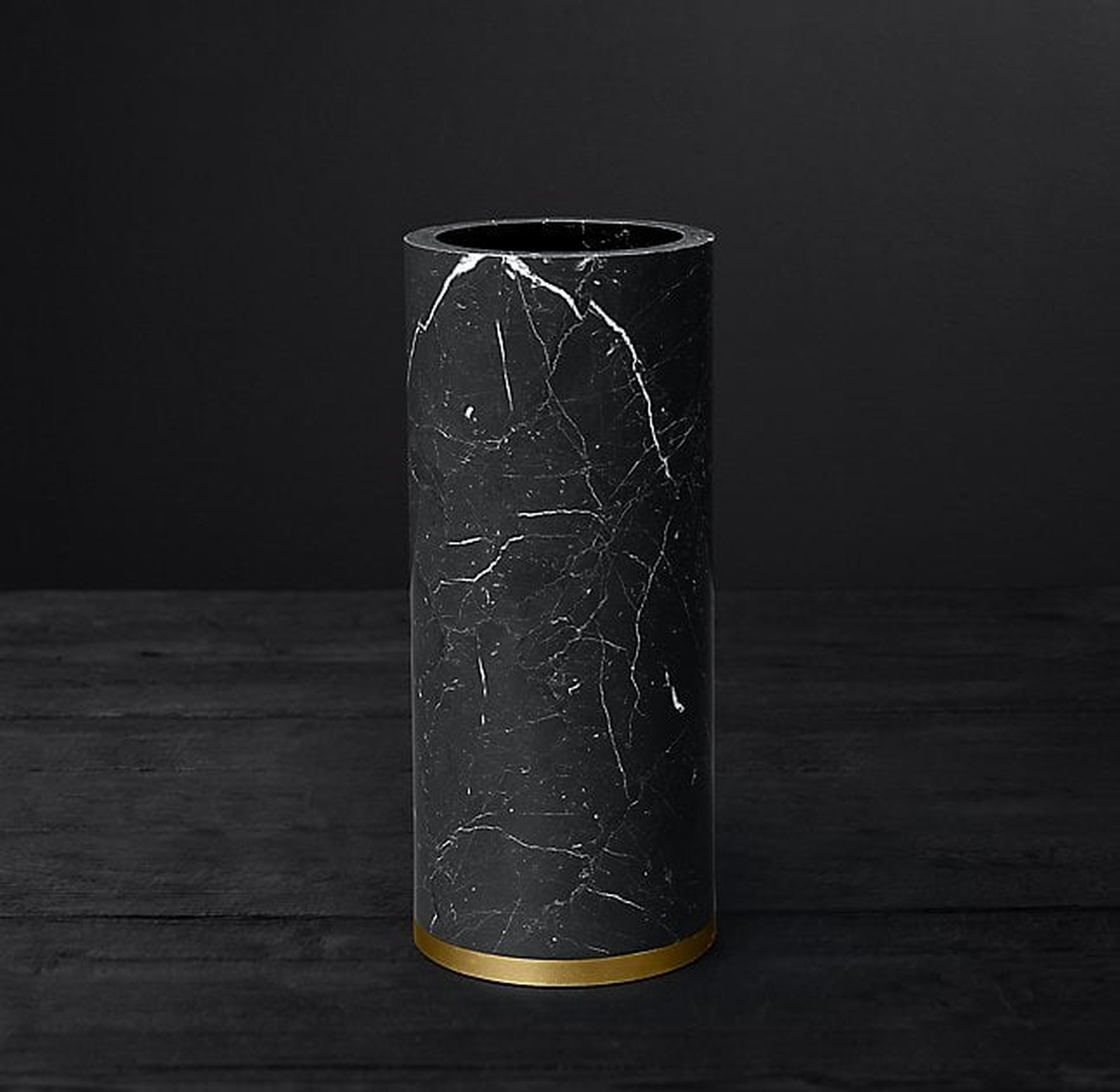 VITALI MARBLE AND BRASS VESSEL LARGE - RH Modern