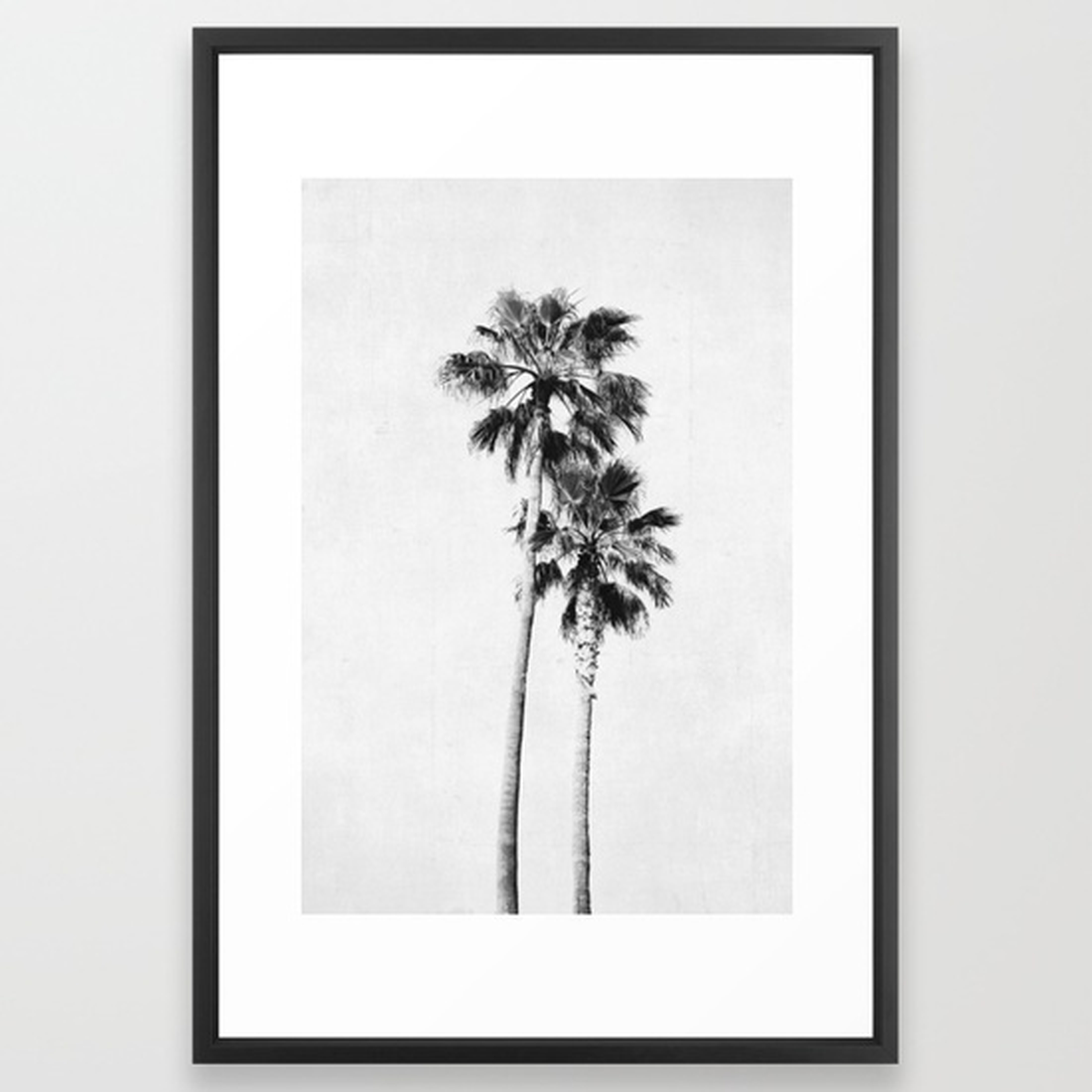 Palms Framed Art Print - Vector Black Frame - Society6