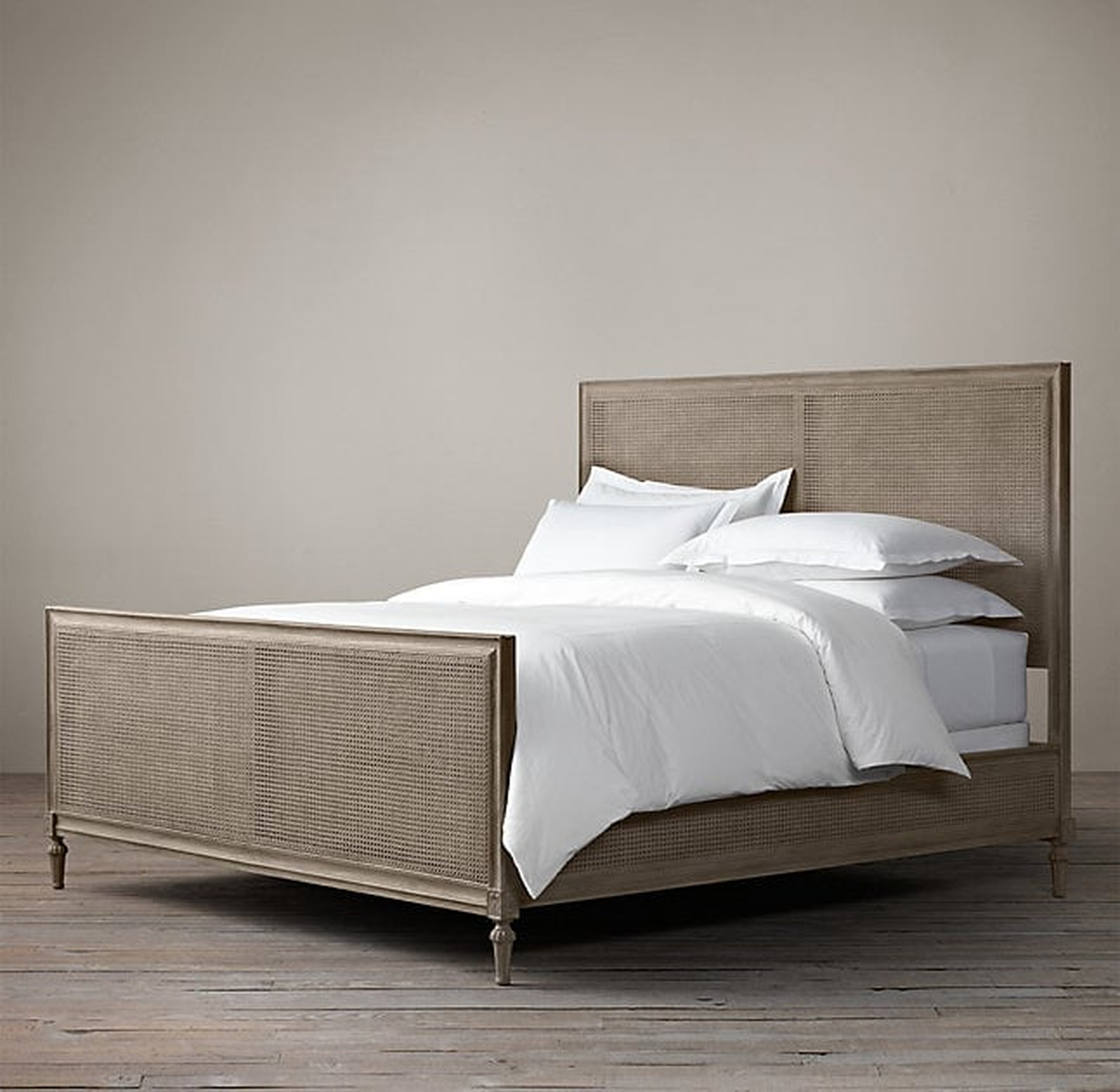 MAISON CANED BED WITH FOOTBOARD - RH
