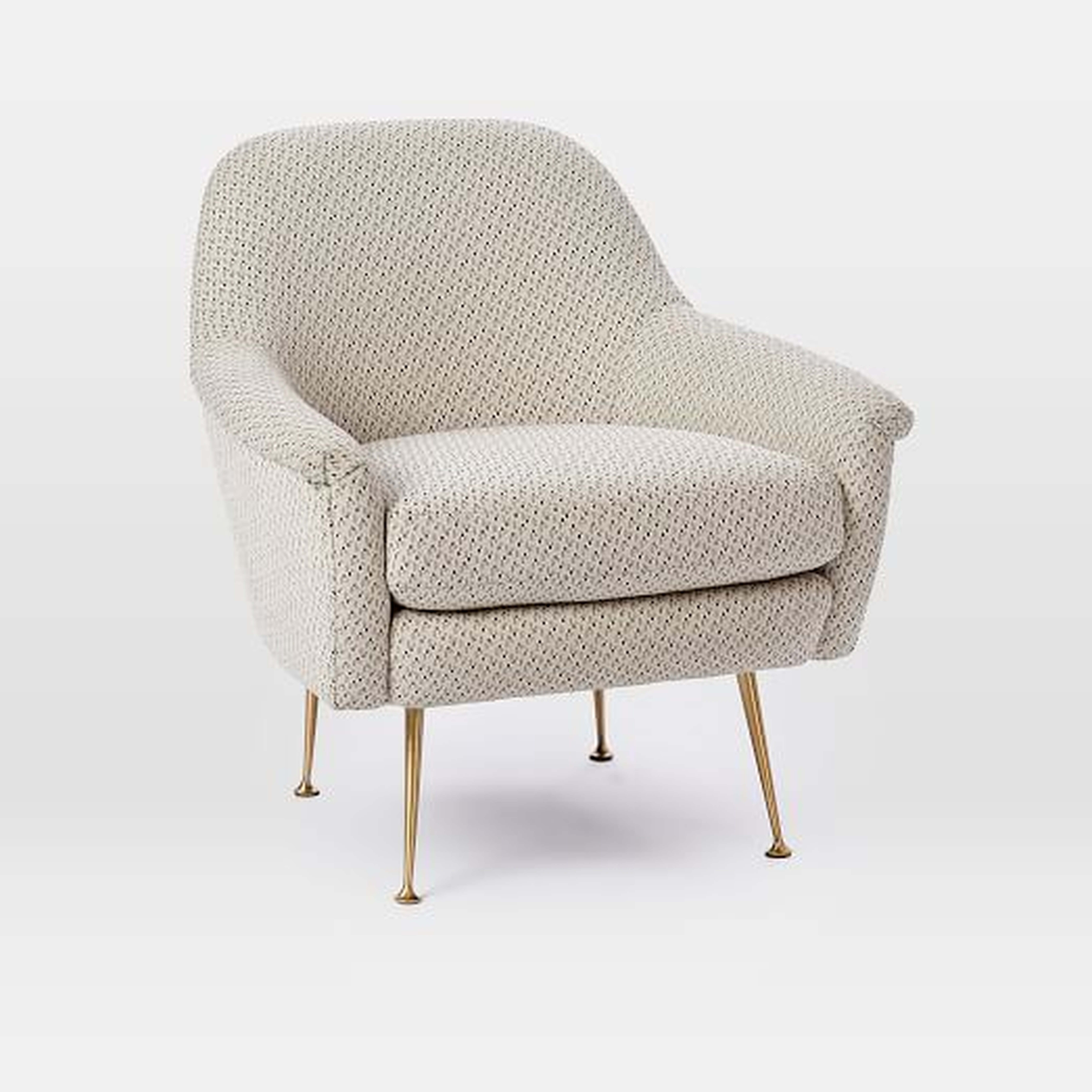 Phoebe Chair, Morse Dot - Ivory - West Elm