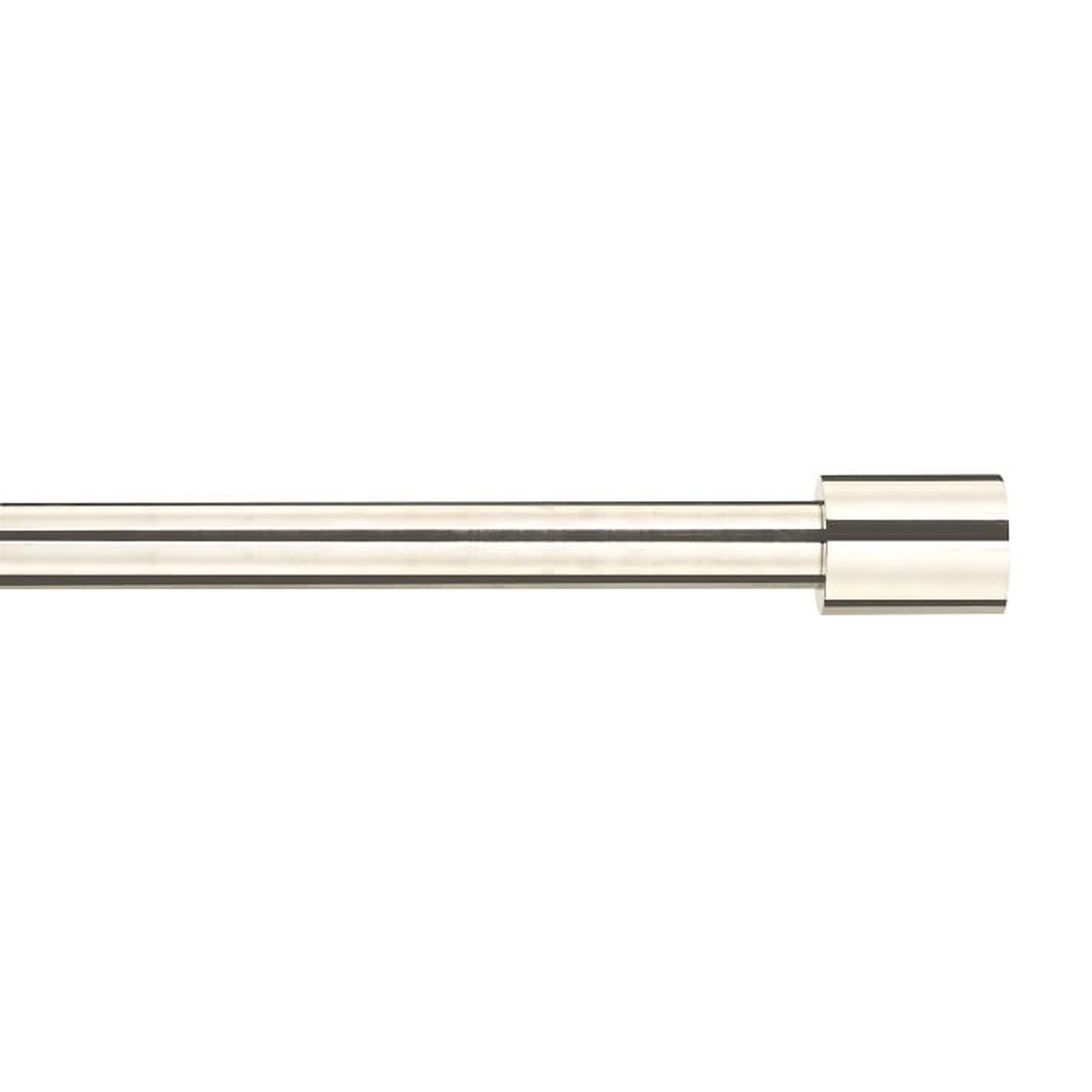 Oversized Adjustable Metal Rod - Polished Nickel - 108" - 144" - West Elm