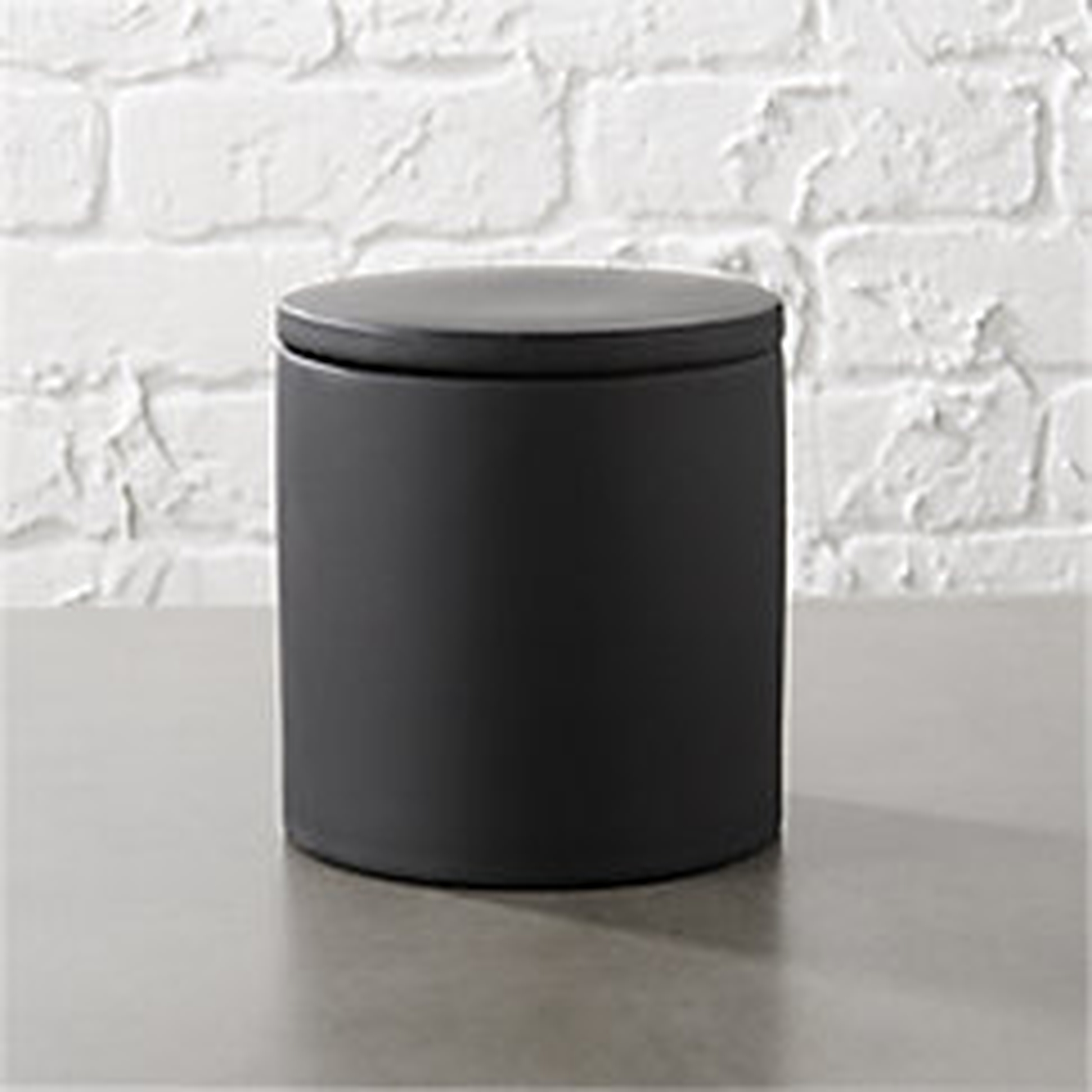 Rubber-Coated Black Canister - CB2