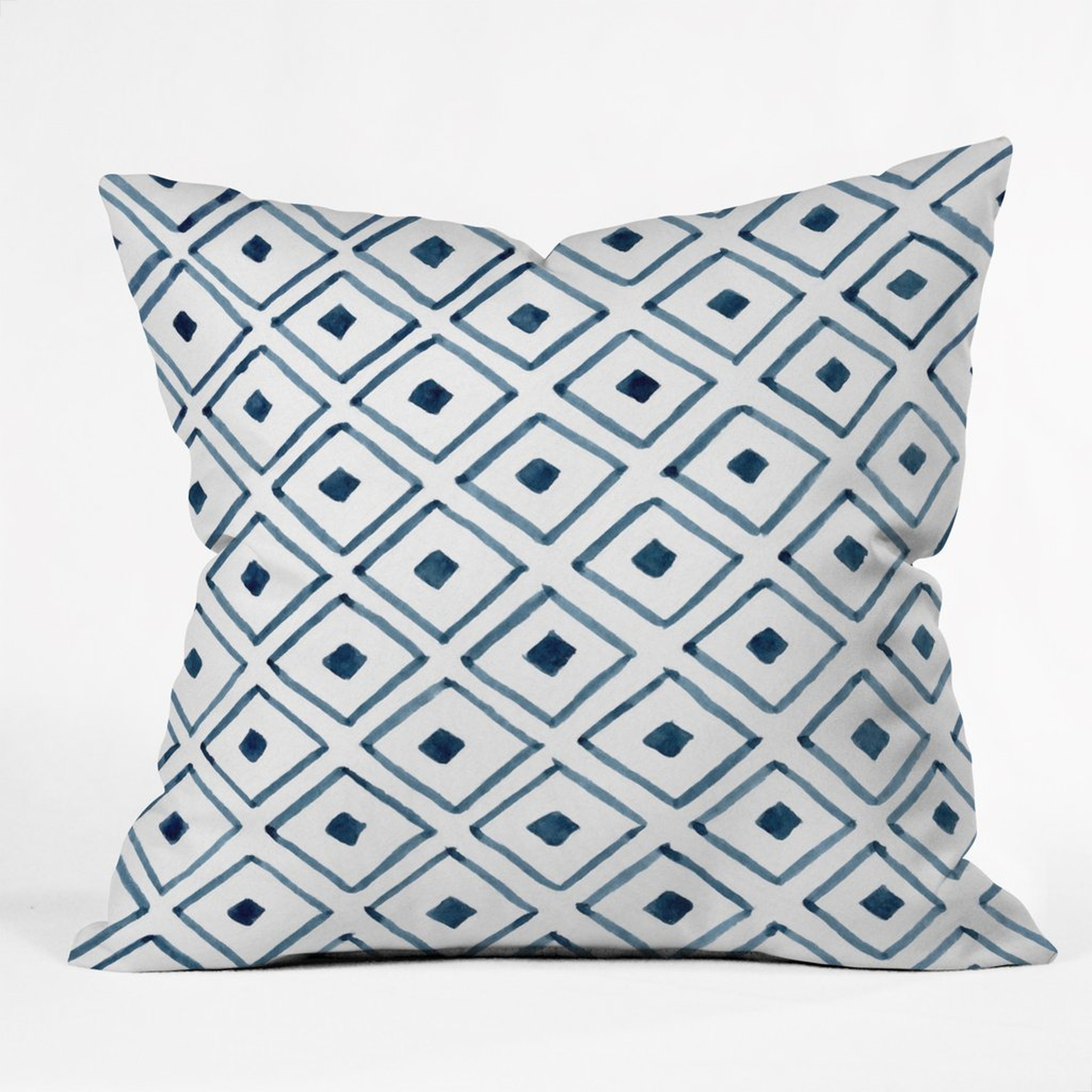 INDIGO ASCOT Throw Pillow - 20" x 20" - Pillow Cover With Insert - Deny Designs