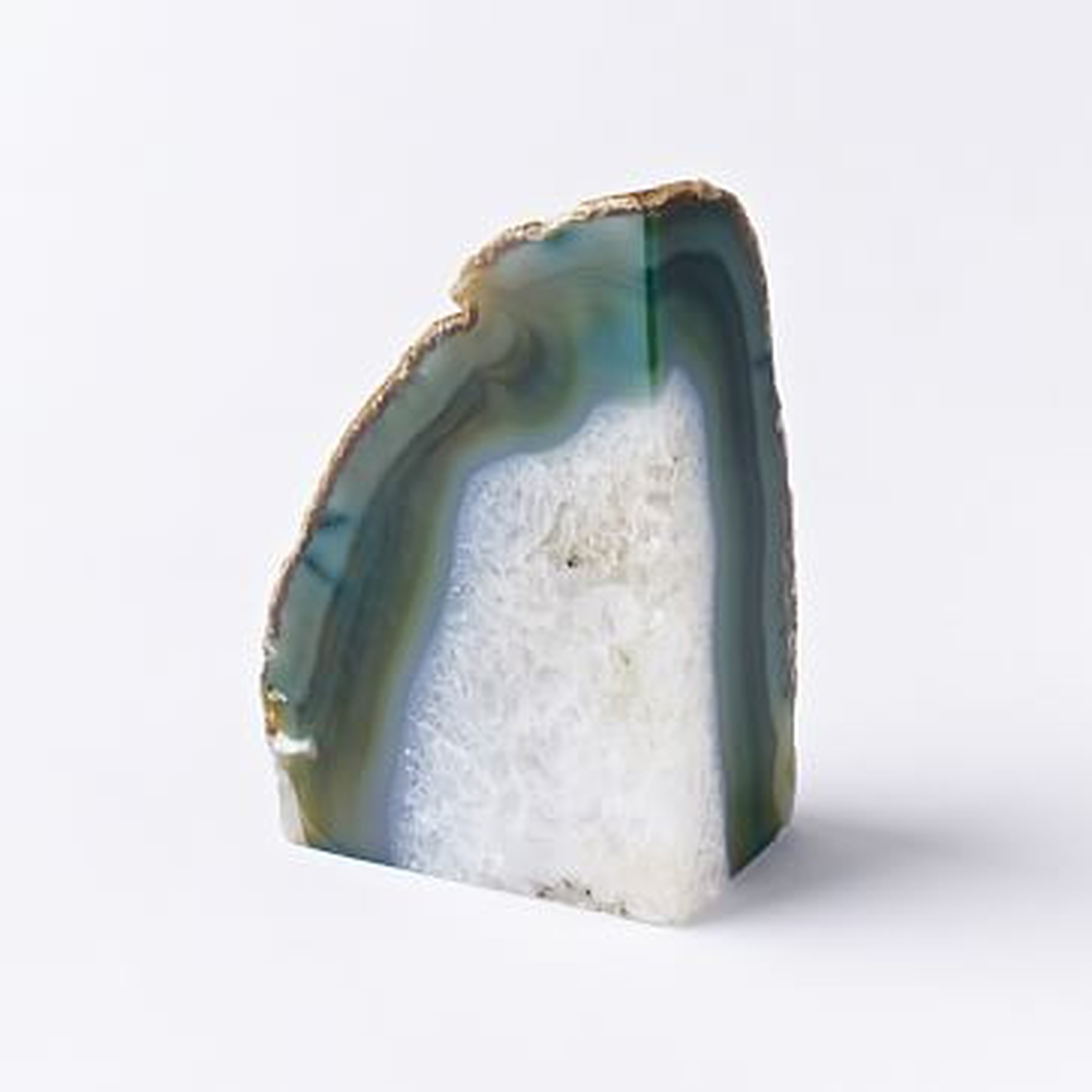 Agate Bookend, Green - West Elm