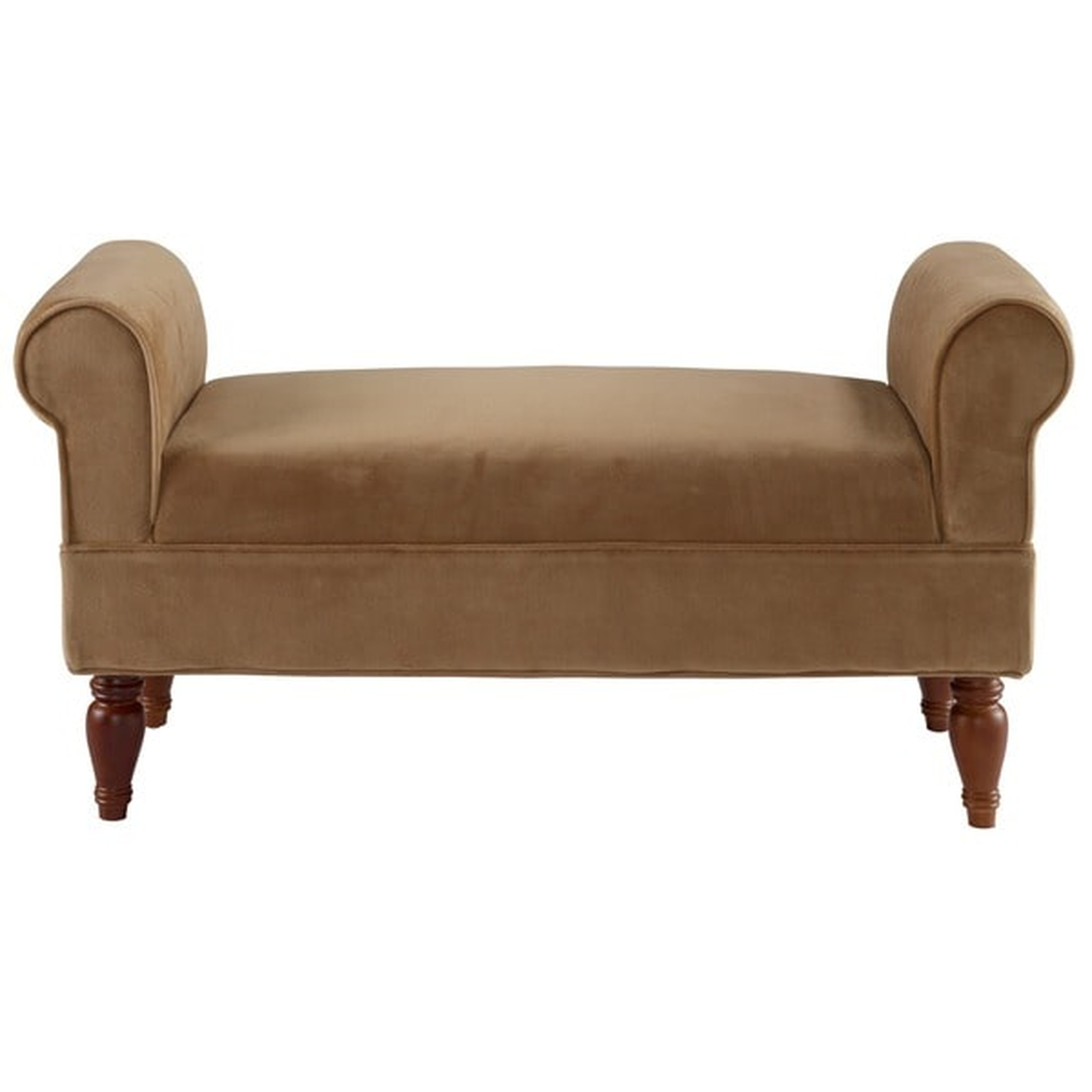 Linon Justine Classic Bench in Light Brown Microfiber - Overstock