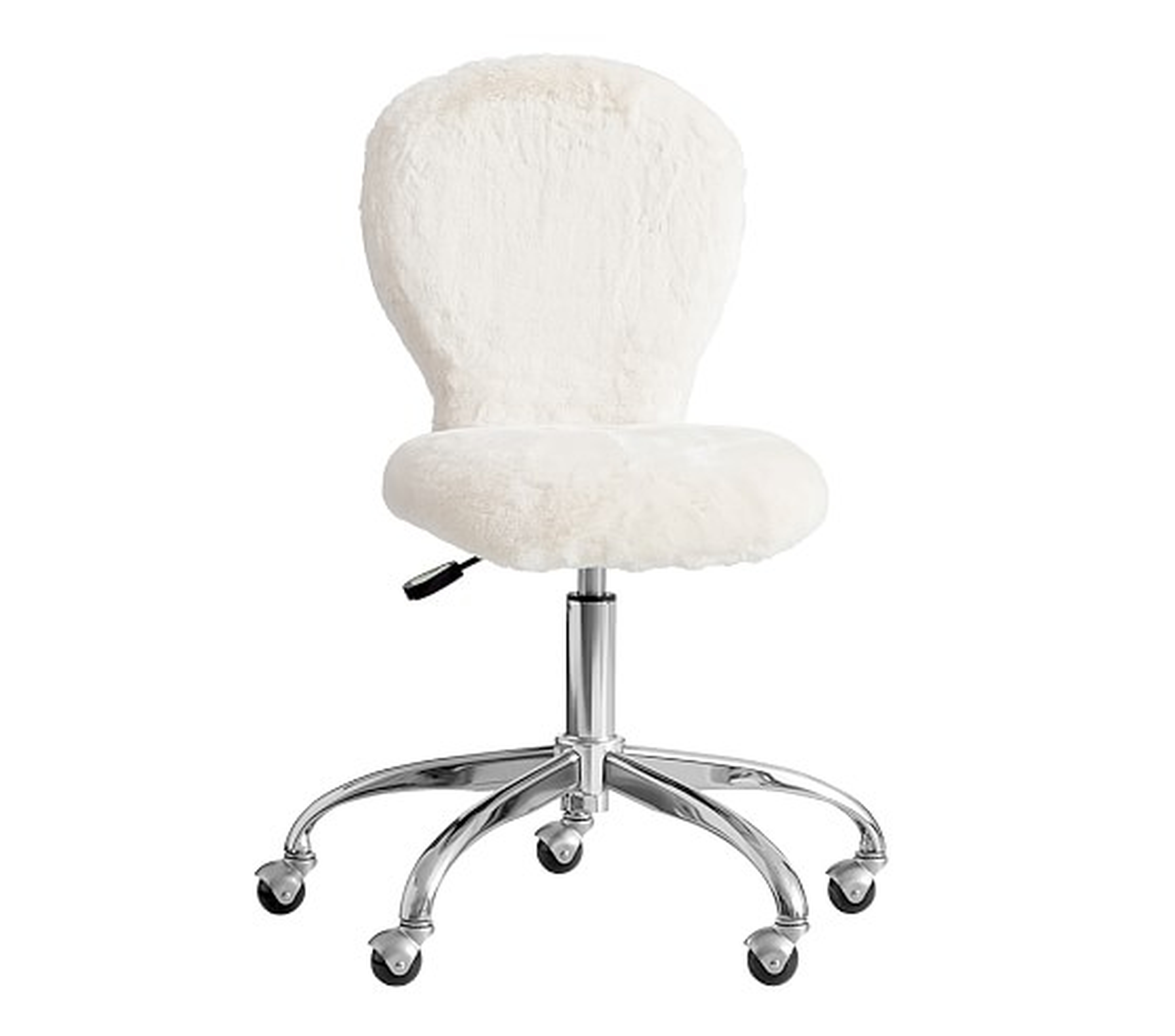 Round Upholstered Desk Chair, Brushed Nickel Base - Pottery Barn Kids