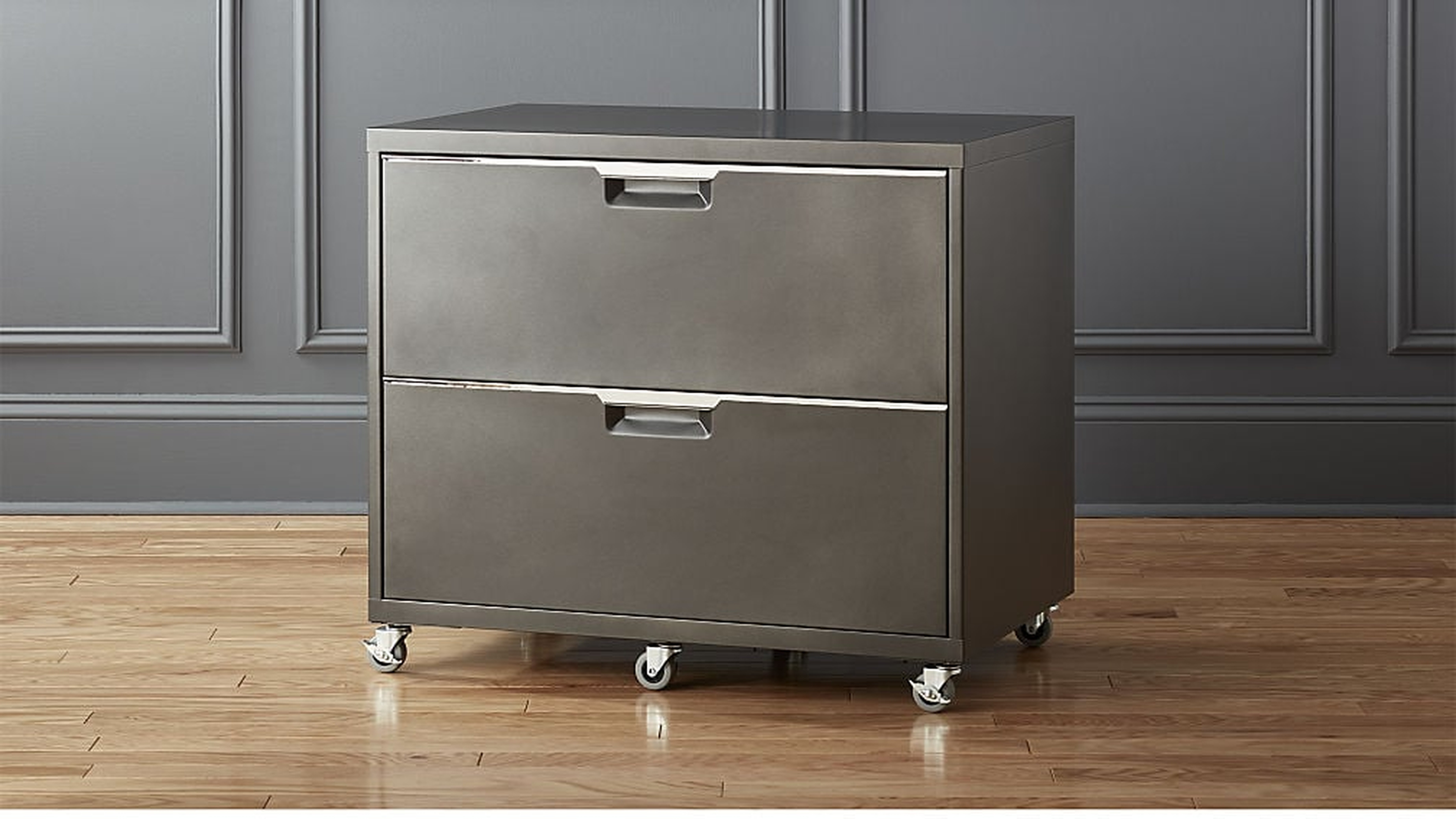 tps carbon wide filing cabinet - CB2