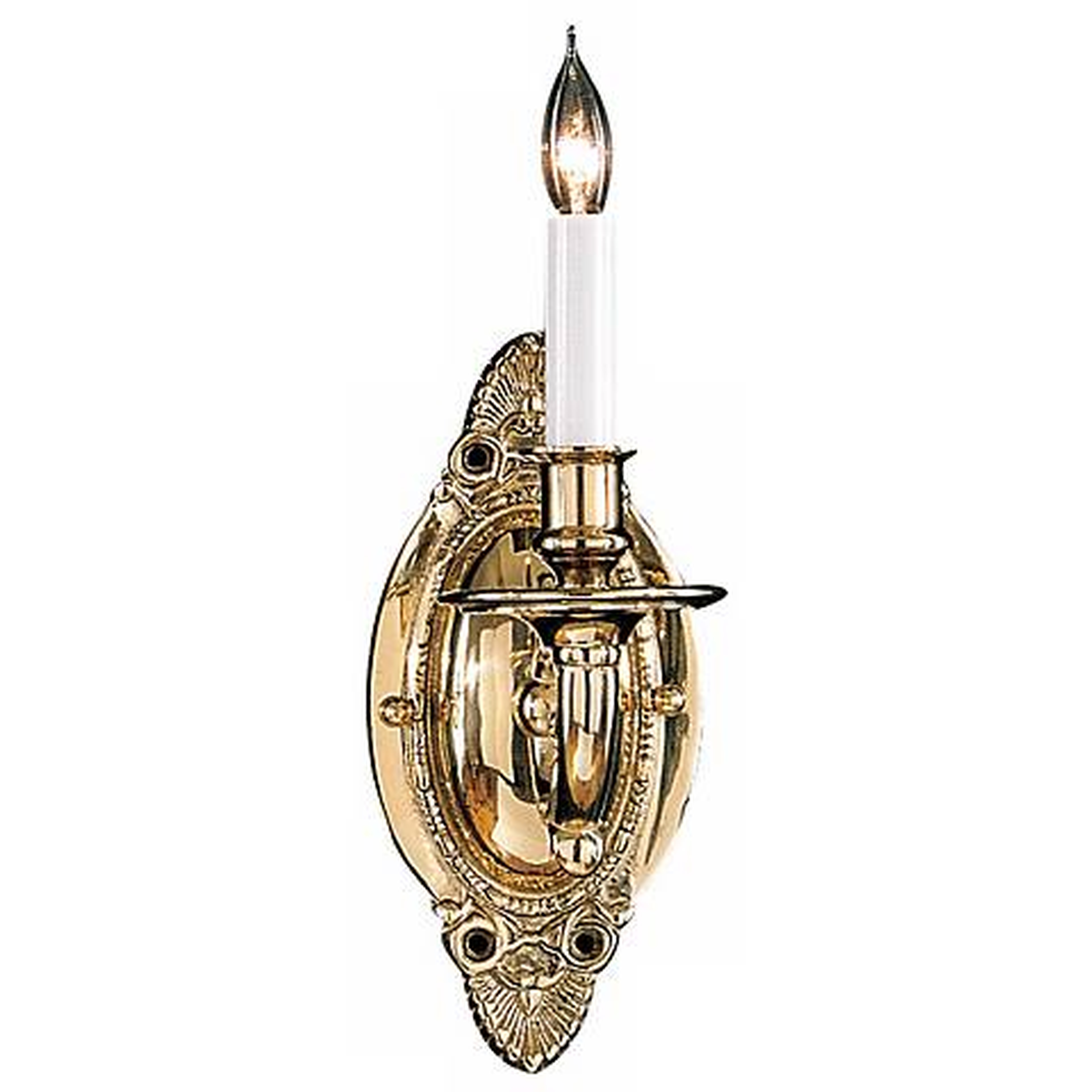 Polished Brass 12" High Wall Sconce - Lamps Plus