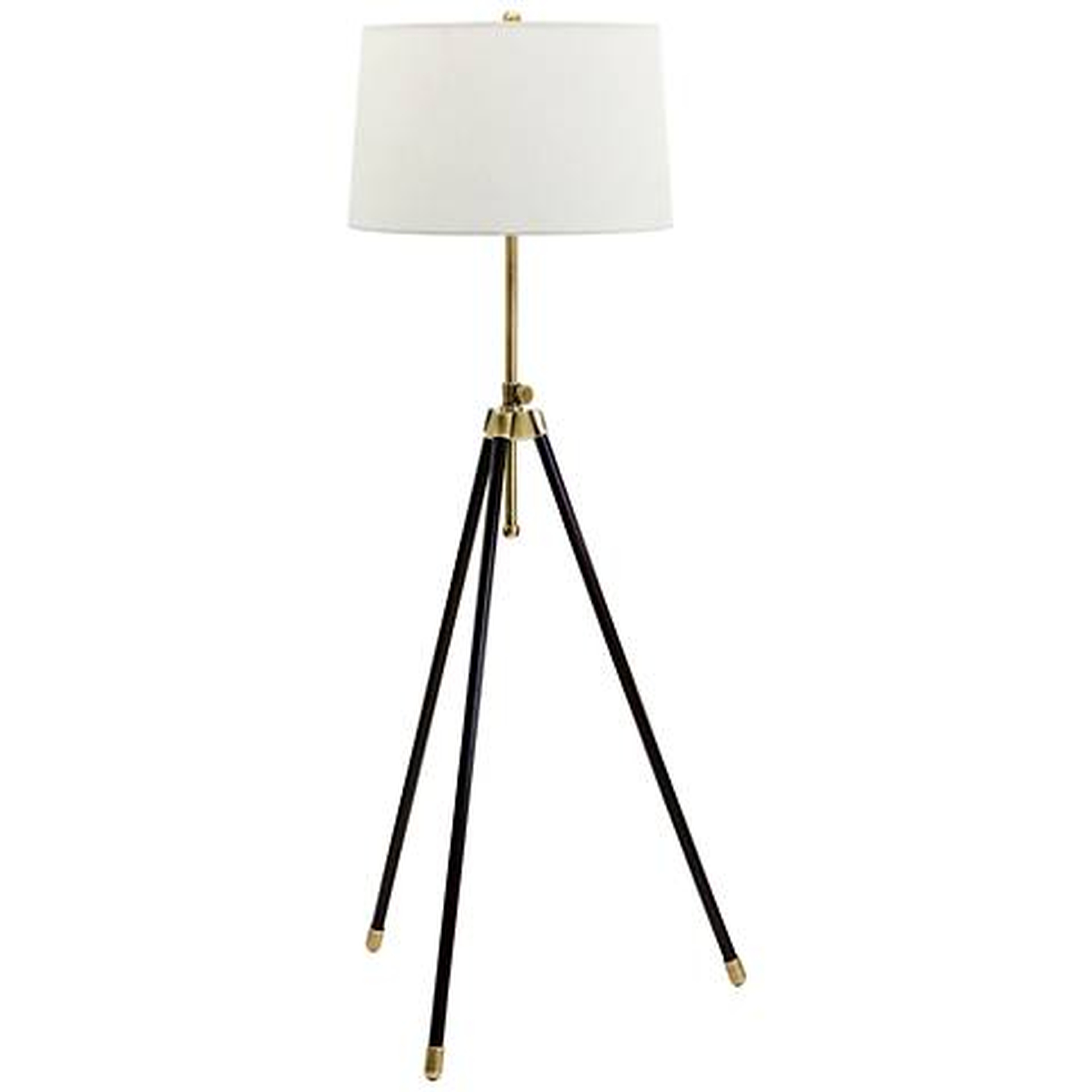 House of Troy Adjustable Antique Brass Tripod Floor Lamp - Lamps Plus