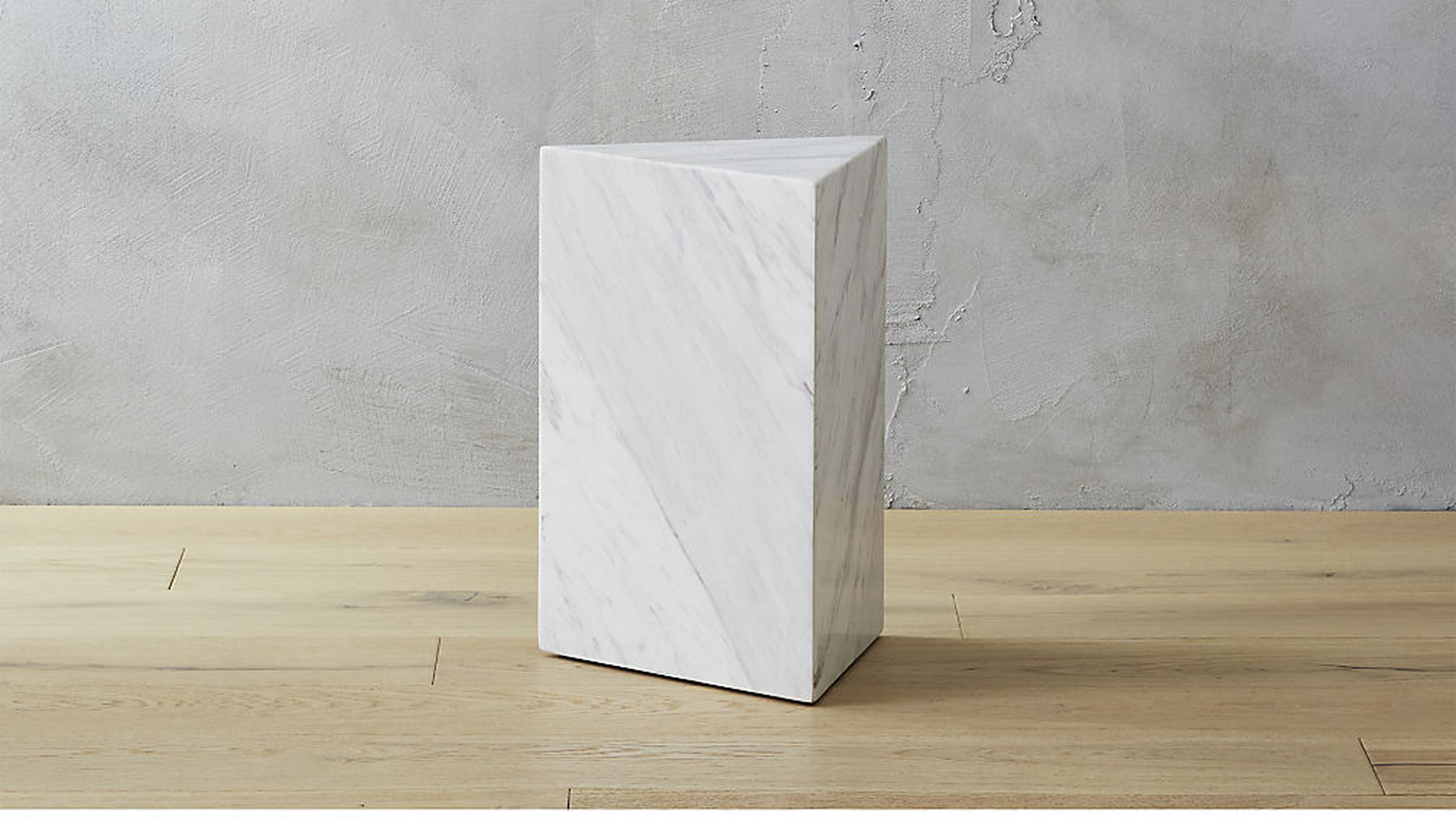White Marble Side Table - CB2
