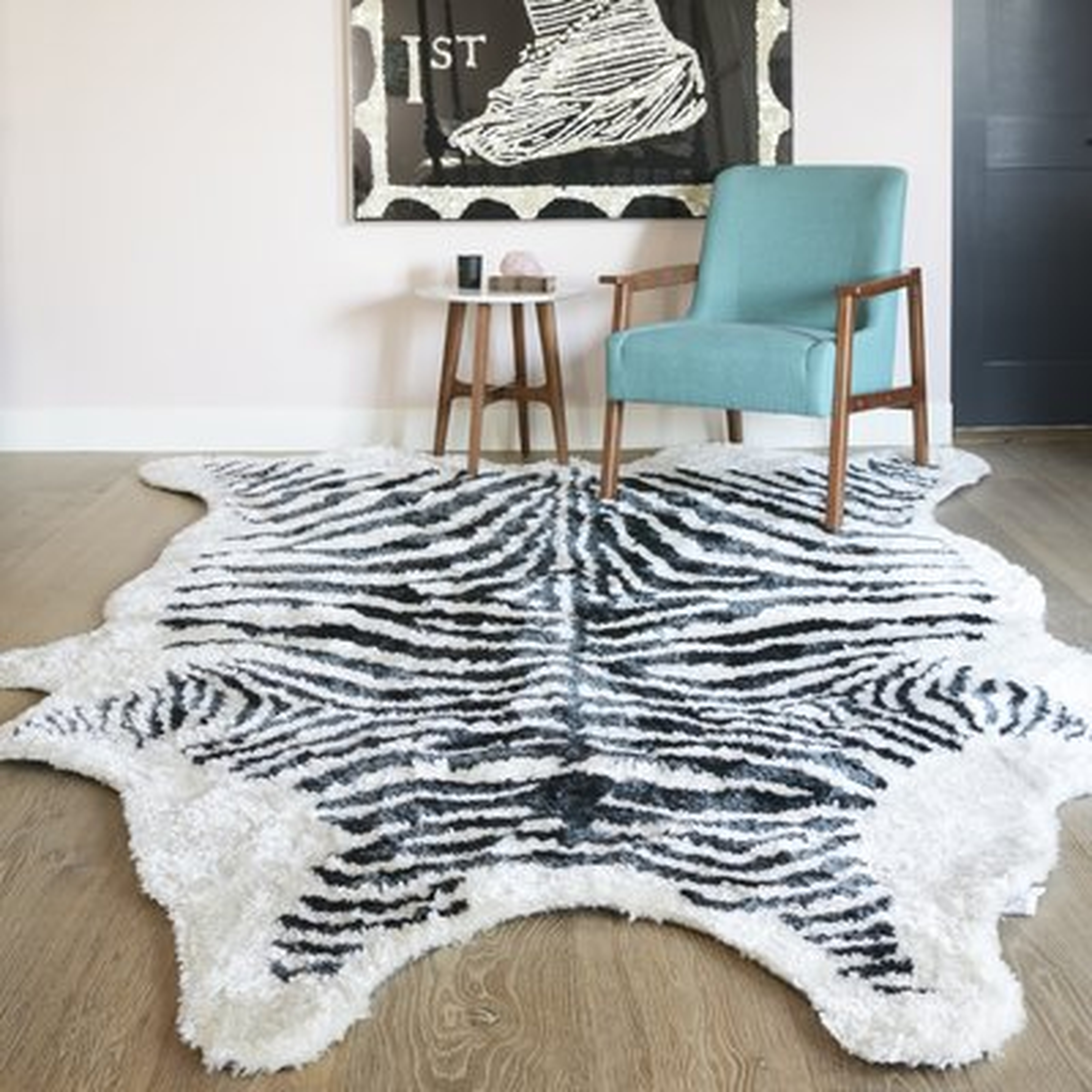"Domesticated Hand-Tufted Black Area Rug" - Wayfair