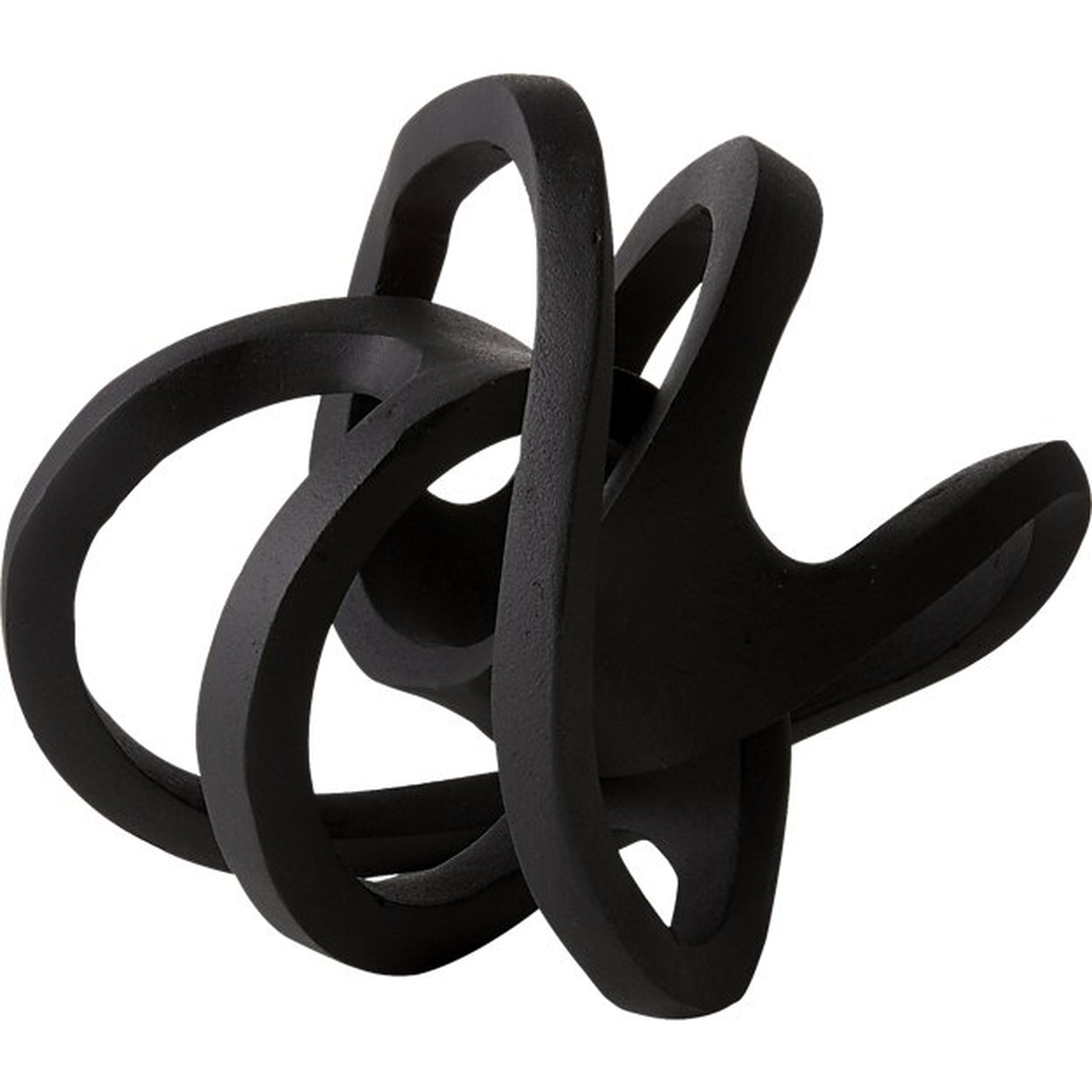 infinity black knot sculpture - CB2