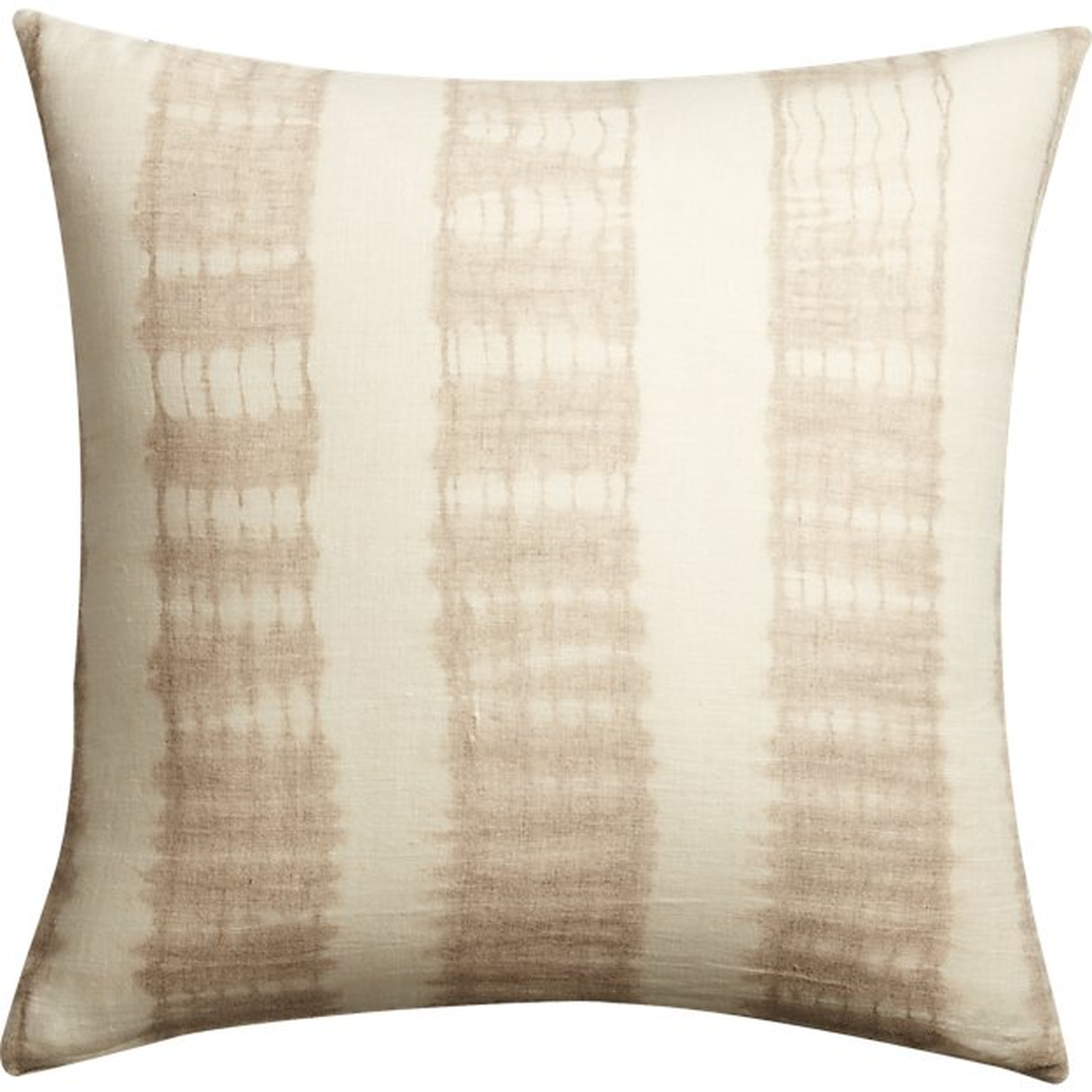 23" natural tie dye pillow with feather-down insert - CB2