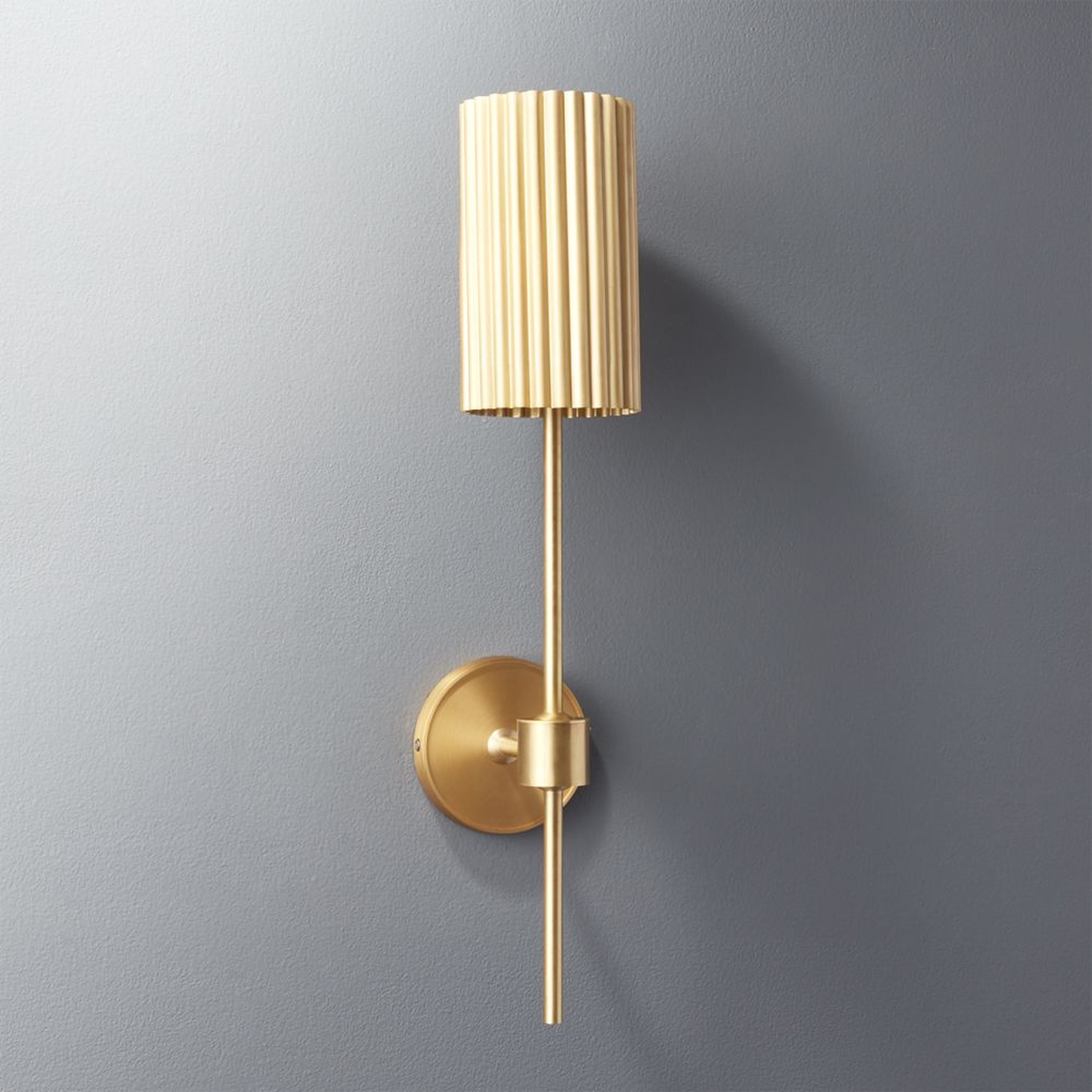 Fluted Gold Wall Sconce - CB2