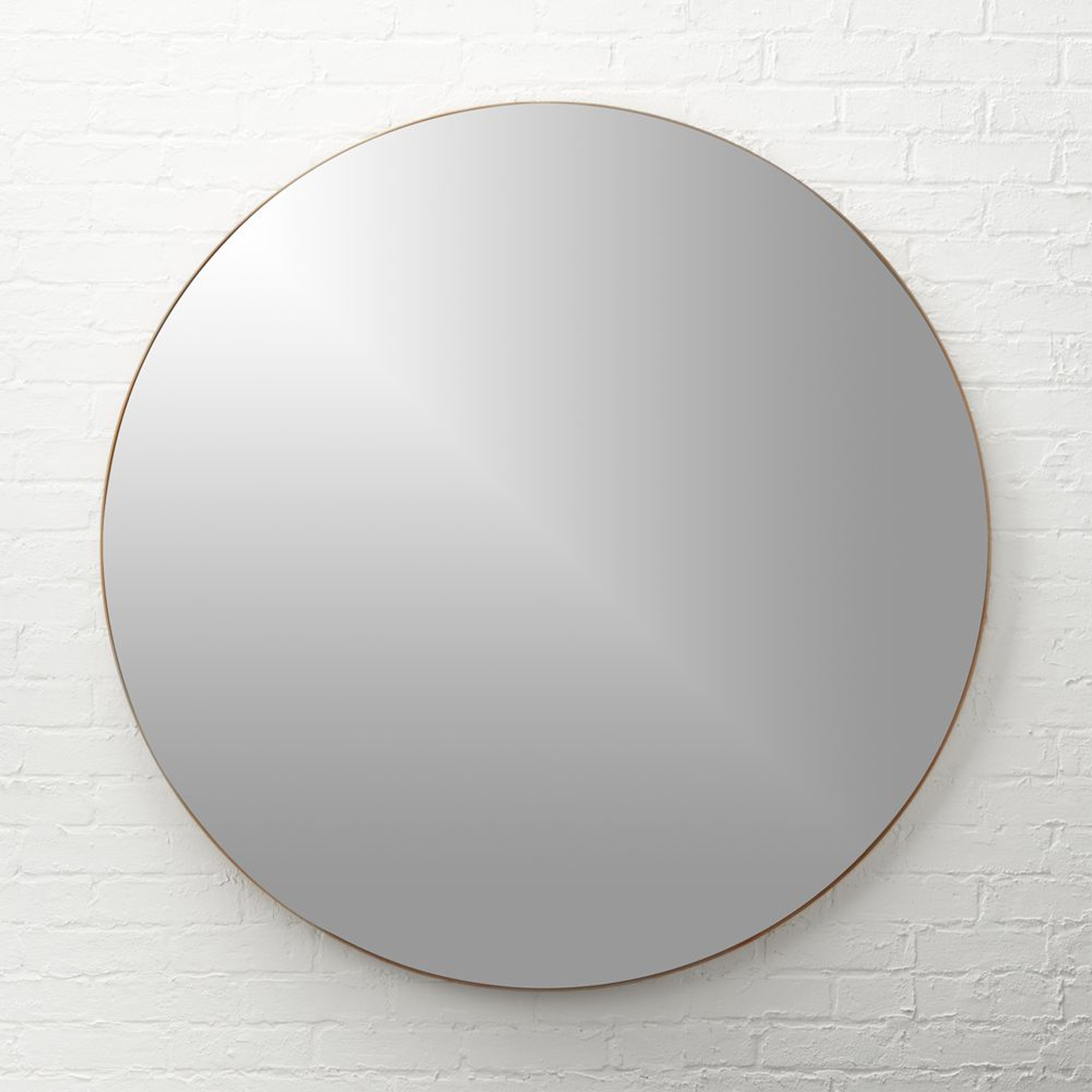 infinity copper round wall mirror 48" - CB2