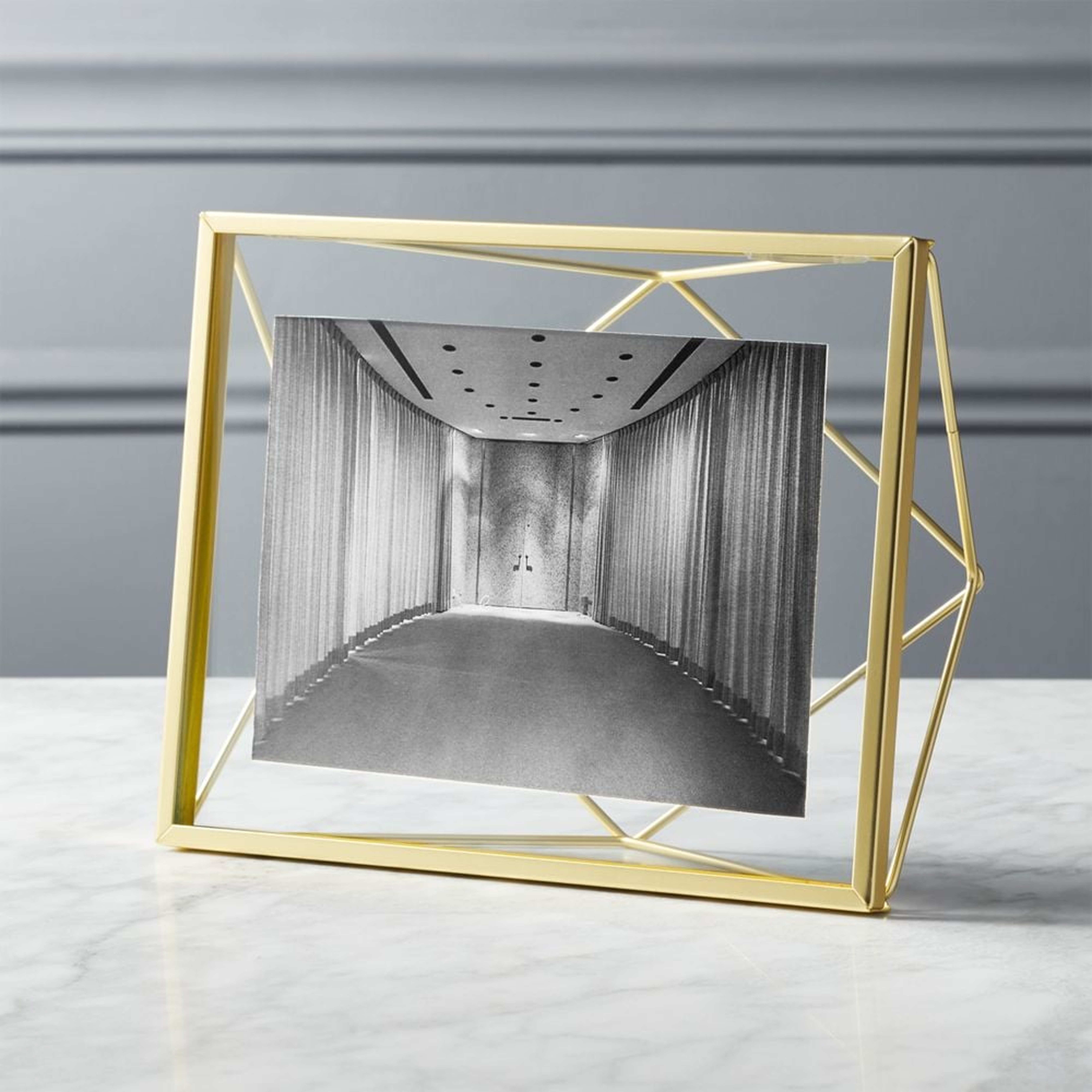 "Prisma 5"X7"Gold Picture Frame" - CB2